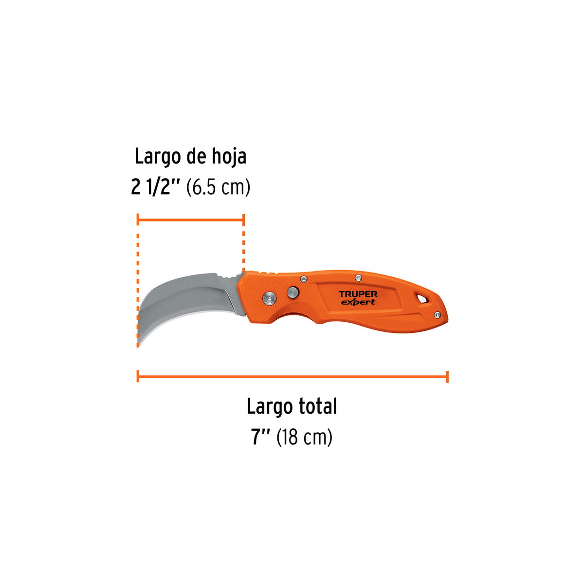 Cuchillo abatible 7" para linóleo con mango de nylon, EXPERT