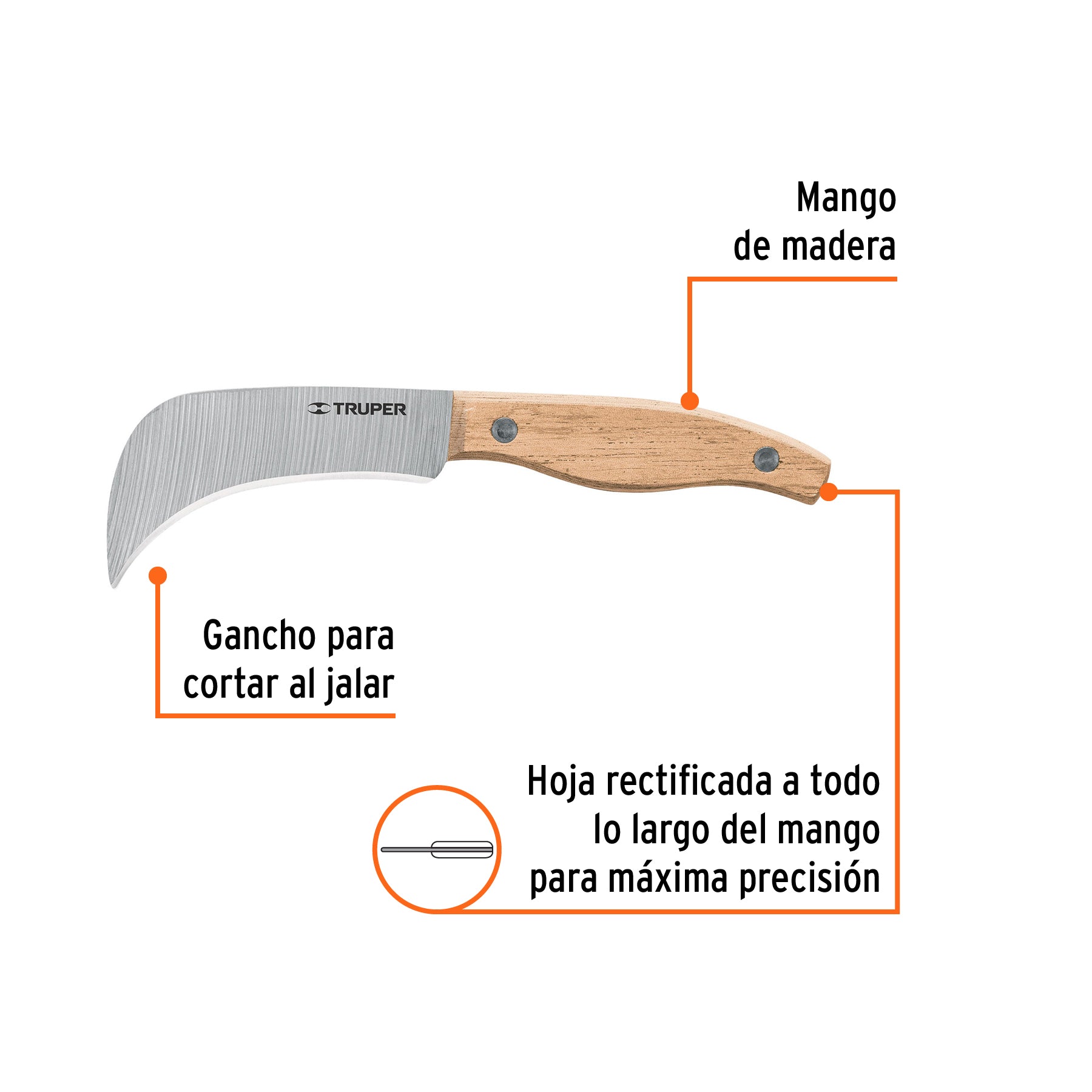 Cuchillo 7" para linóleo, TRUPER