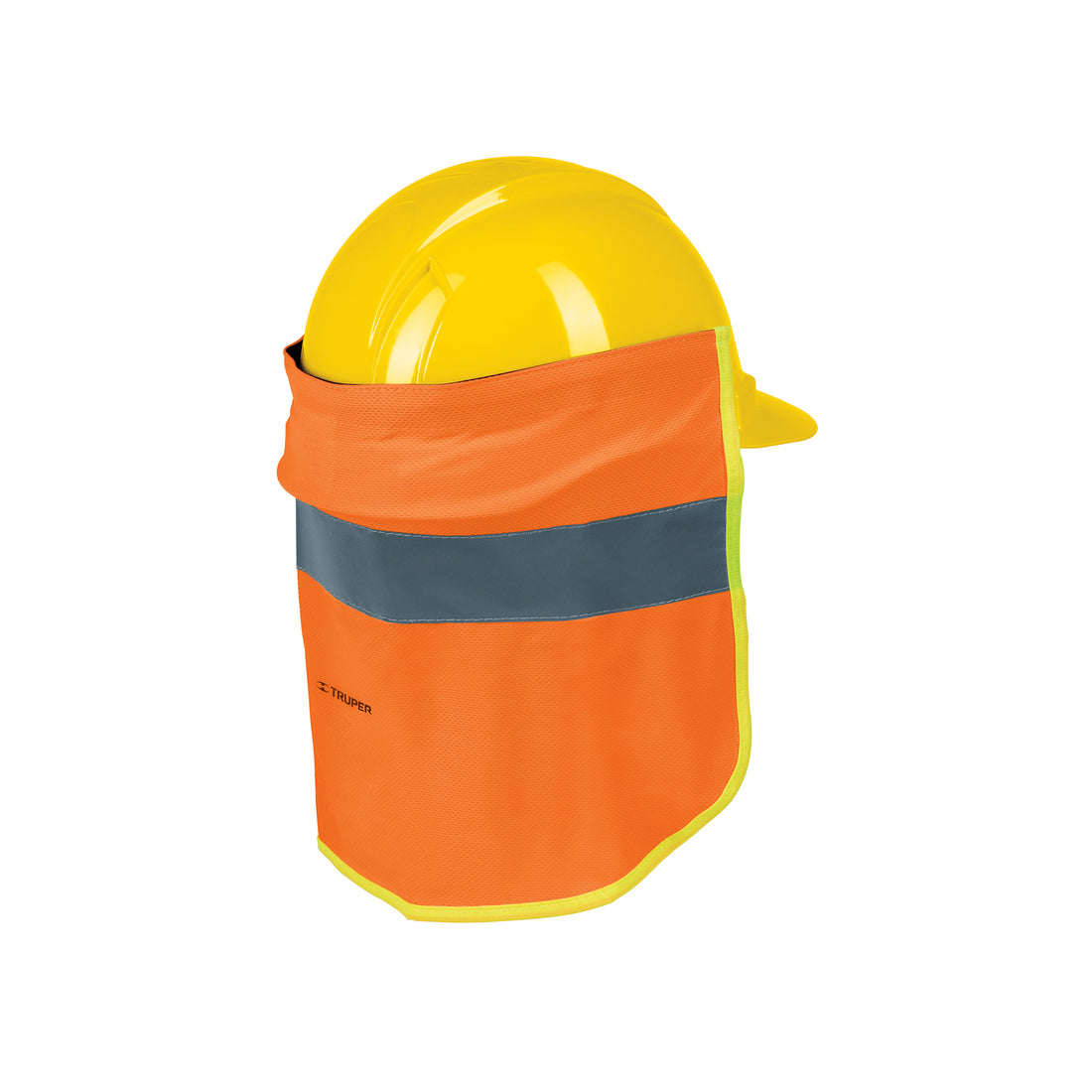 Cubrenuca para casco, naranja con reflejante, TRUPER