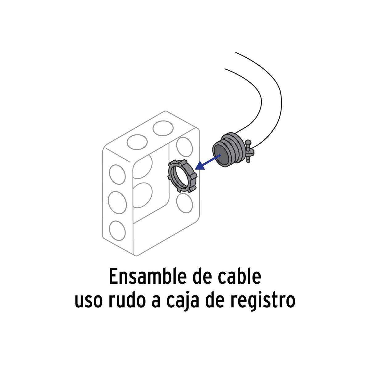 Conector recto 1" para cable de uso rudo, VOLTECK