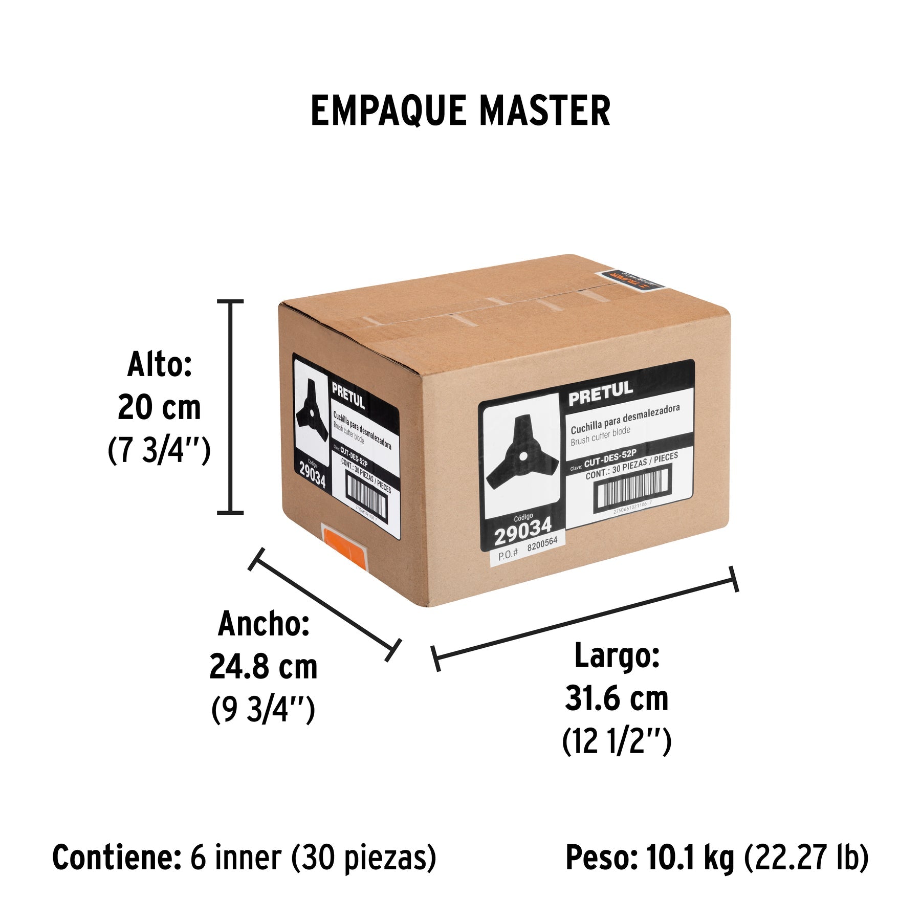 Cuchilla de repuesto para DES-52P, PRETUL - Empaque