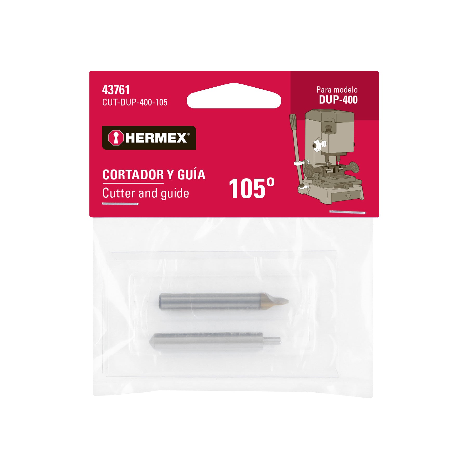 Cortador y guía para DUP-400, 105°, HERMEX