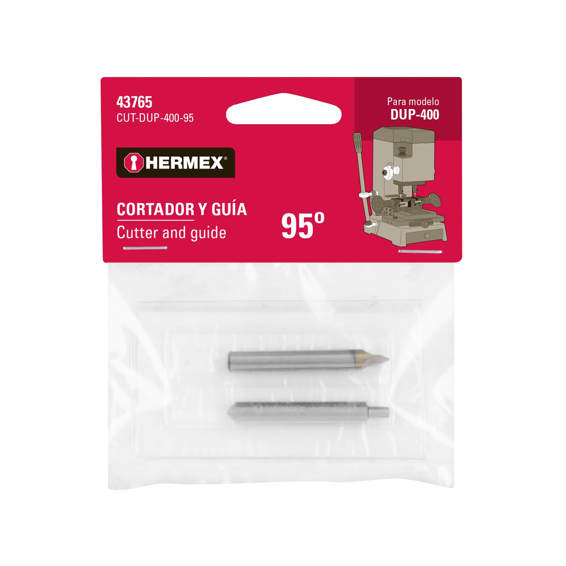 Cortador y guía para DUP-400 95°, HERMEX