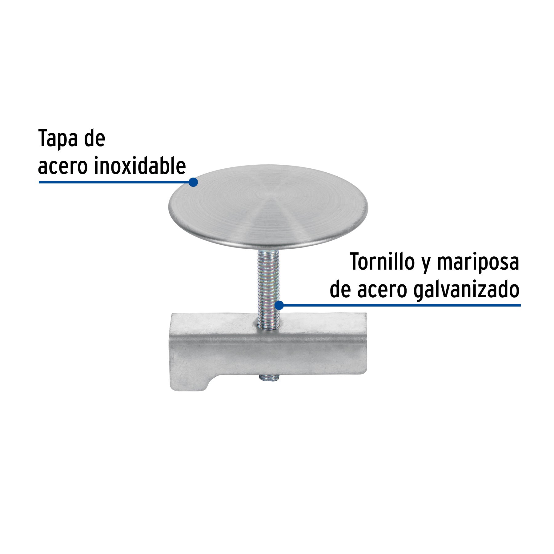 Cubretaladro de acero inoxidable 1-3/4" satín, FOSET