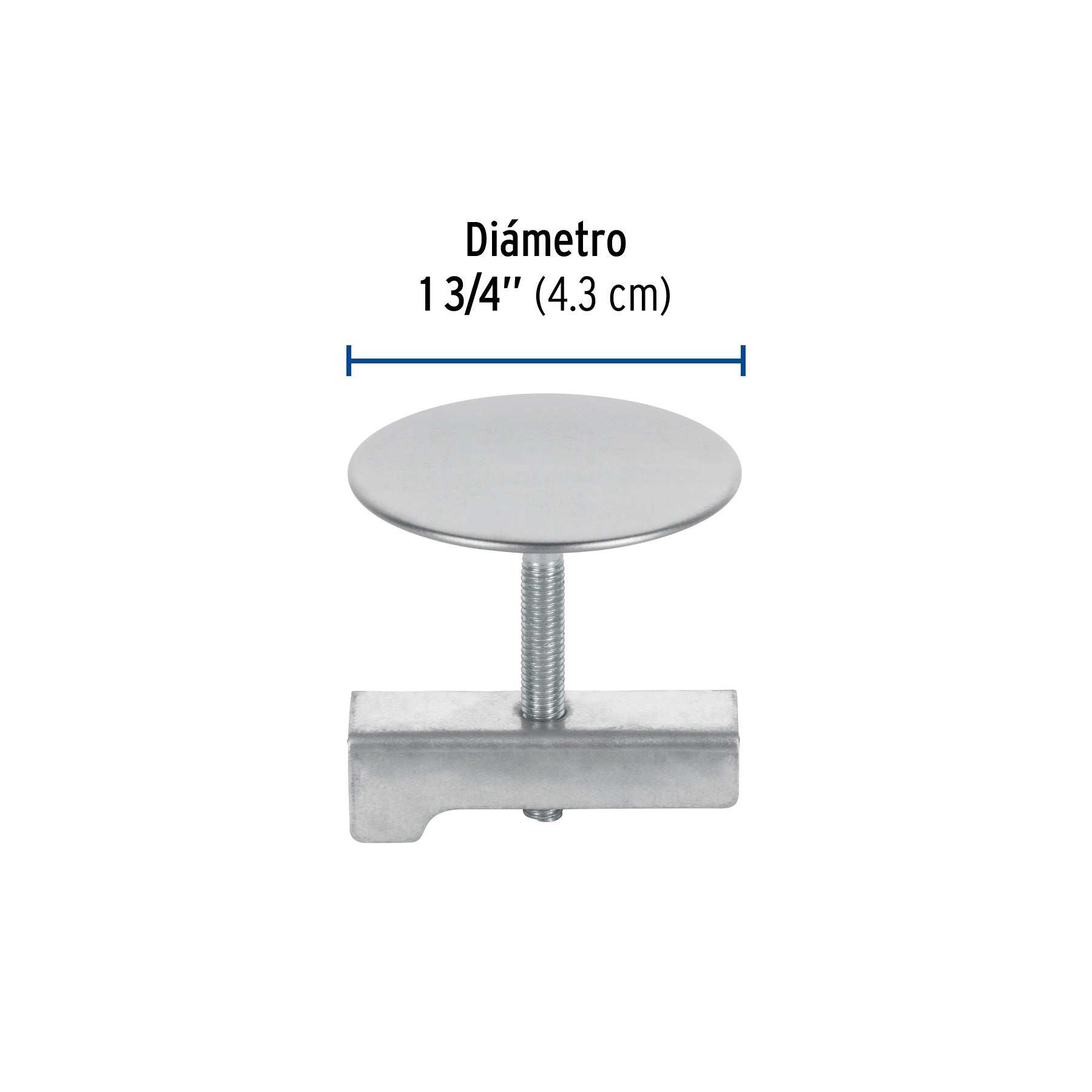 Cubretaladro de acero inoxidable 1-3/4" cromo, FOSET