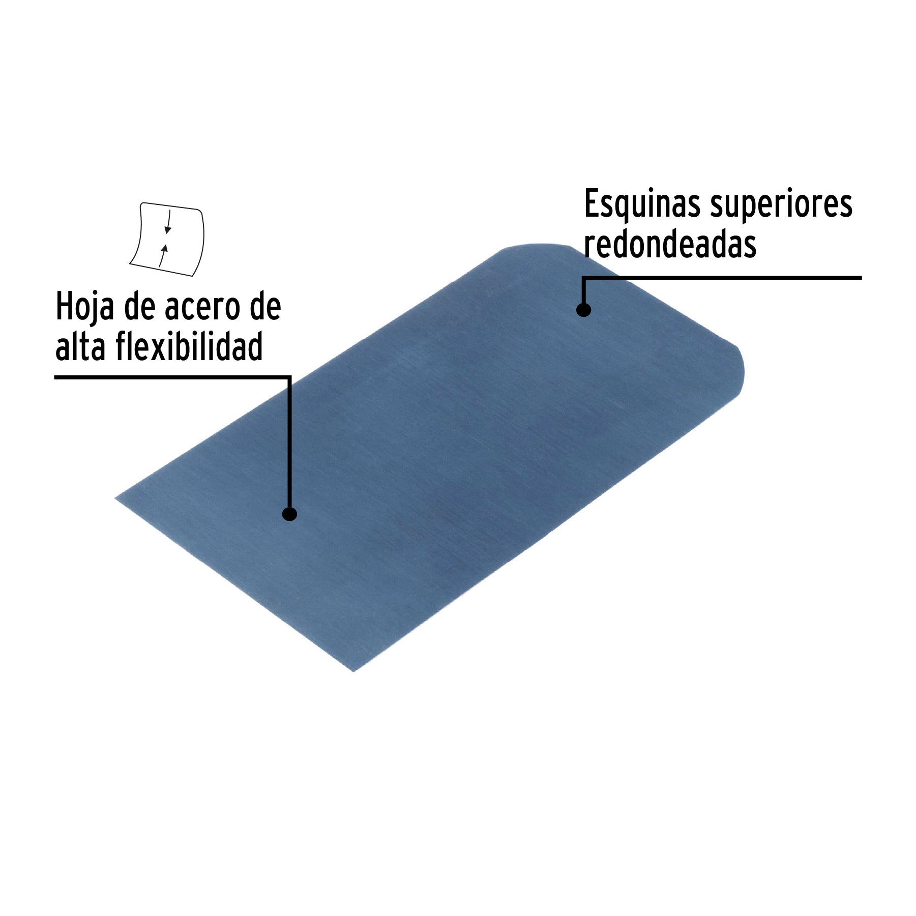 Cuña de 4" x 3" sin mango, bolsa con 20 piezas, PRETUL