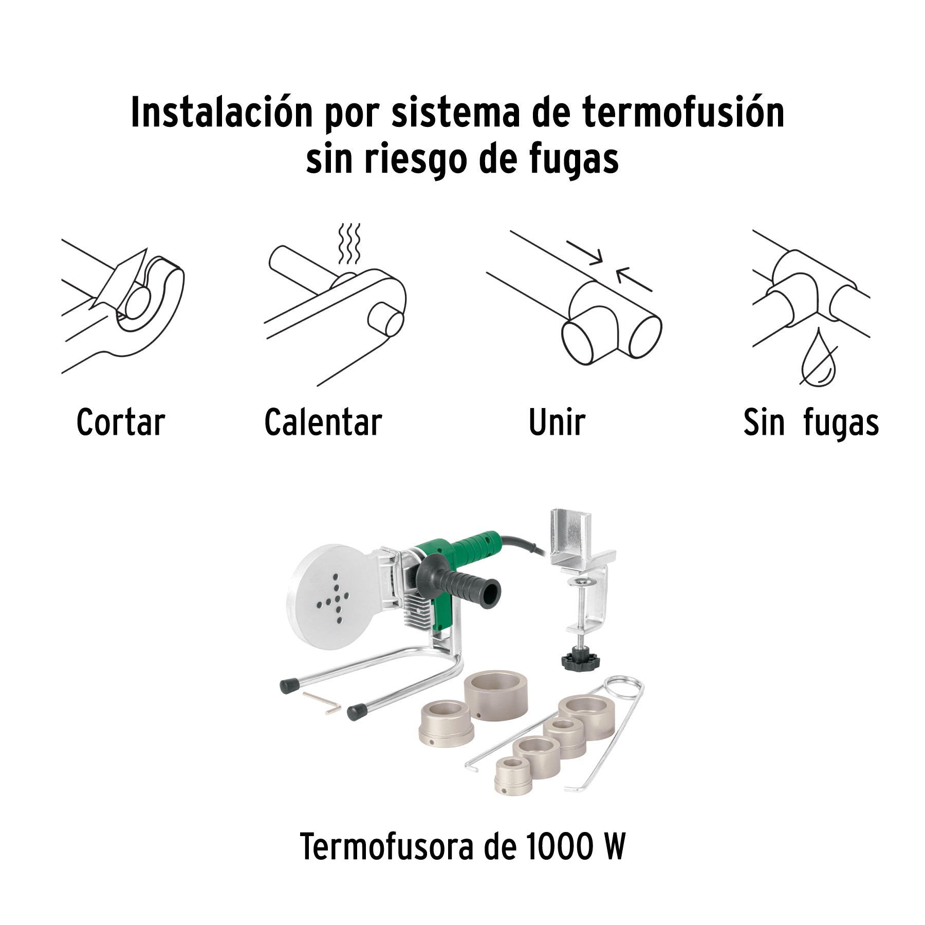 Tubo de 50mm (1-1/2") PPR hidráulico, 4m, 3.4kg, FOSET