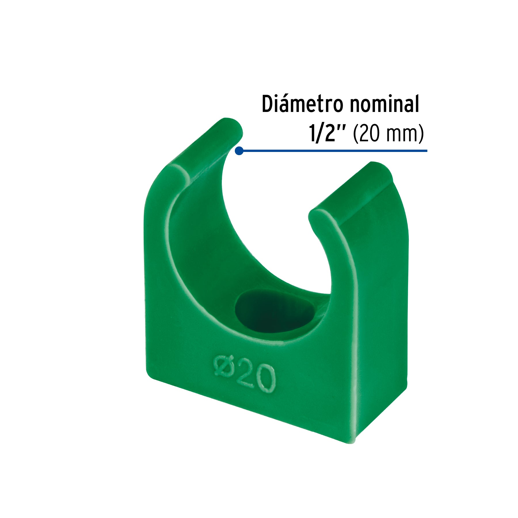 Abrazadera PPR, 1/2", tipo U, FOSET