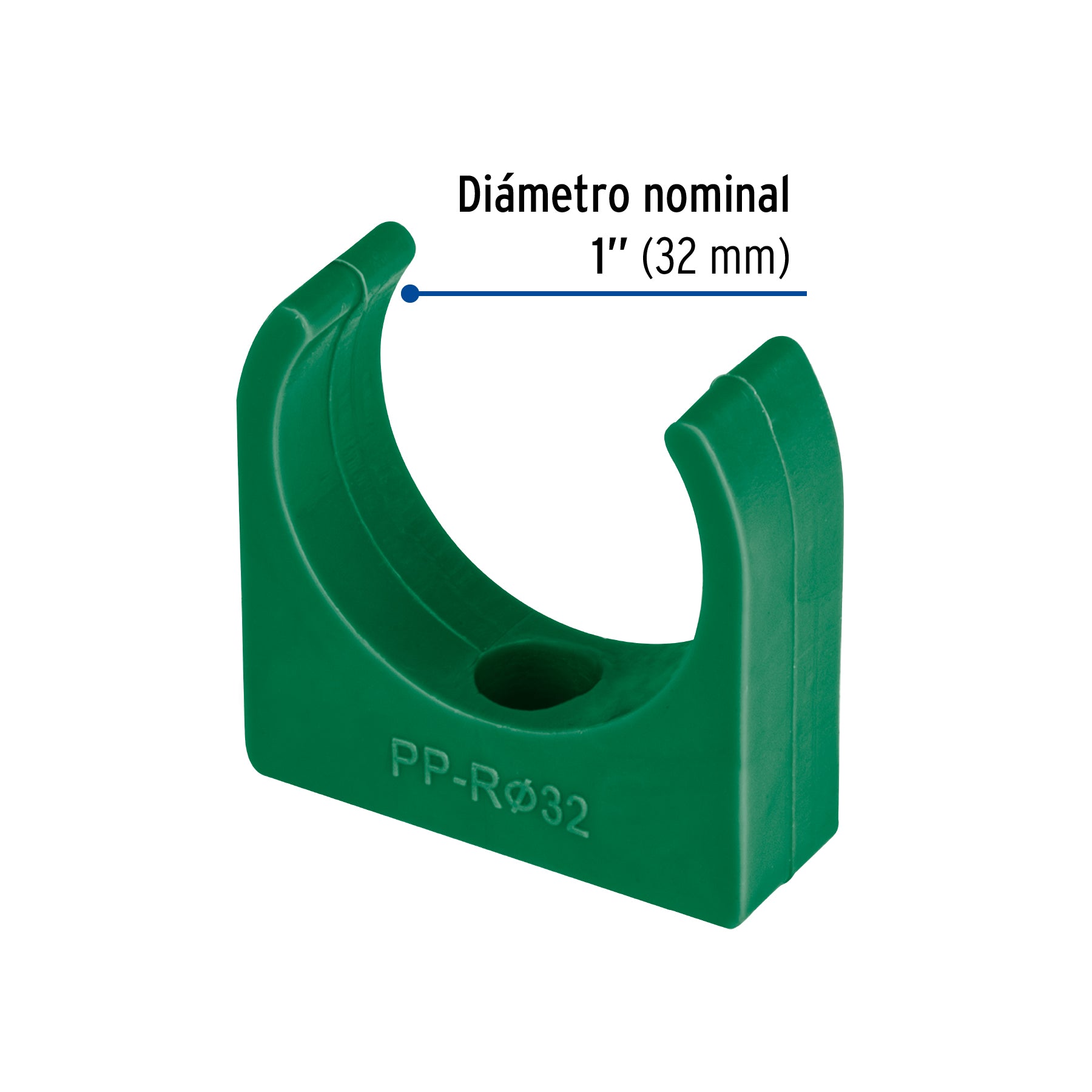 Abrazadera PPR, 1", tipo U, FOSET