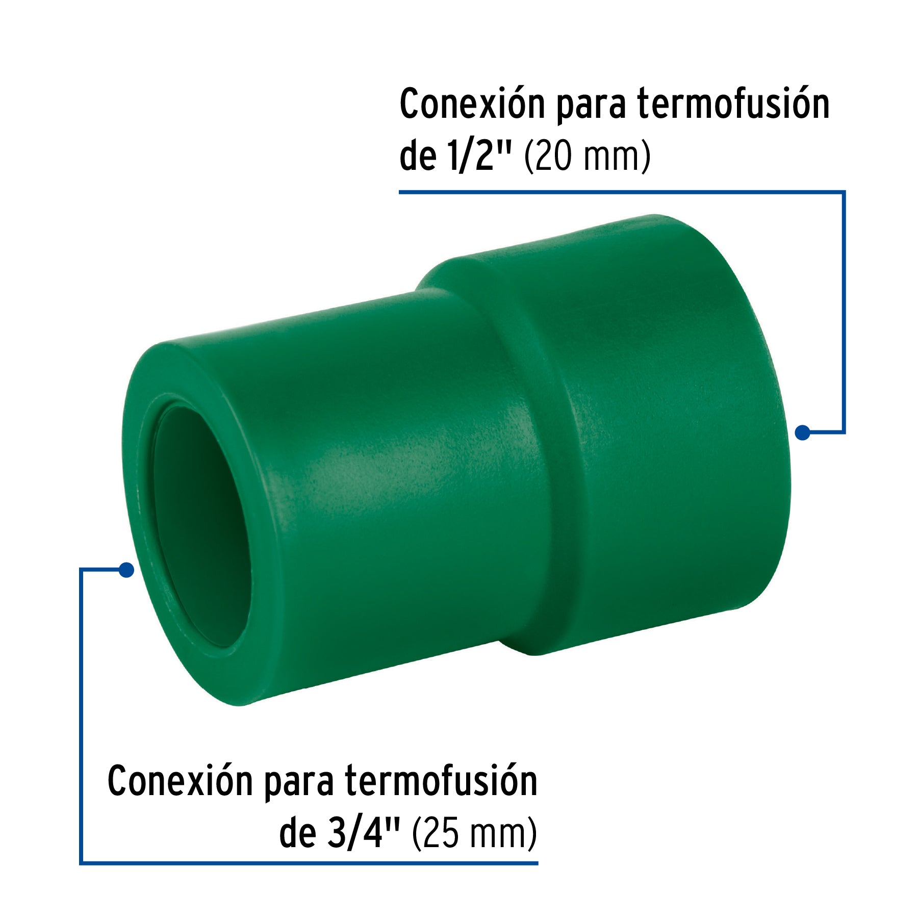 Reducción de PPR 3/4" x 1/2", FOSET