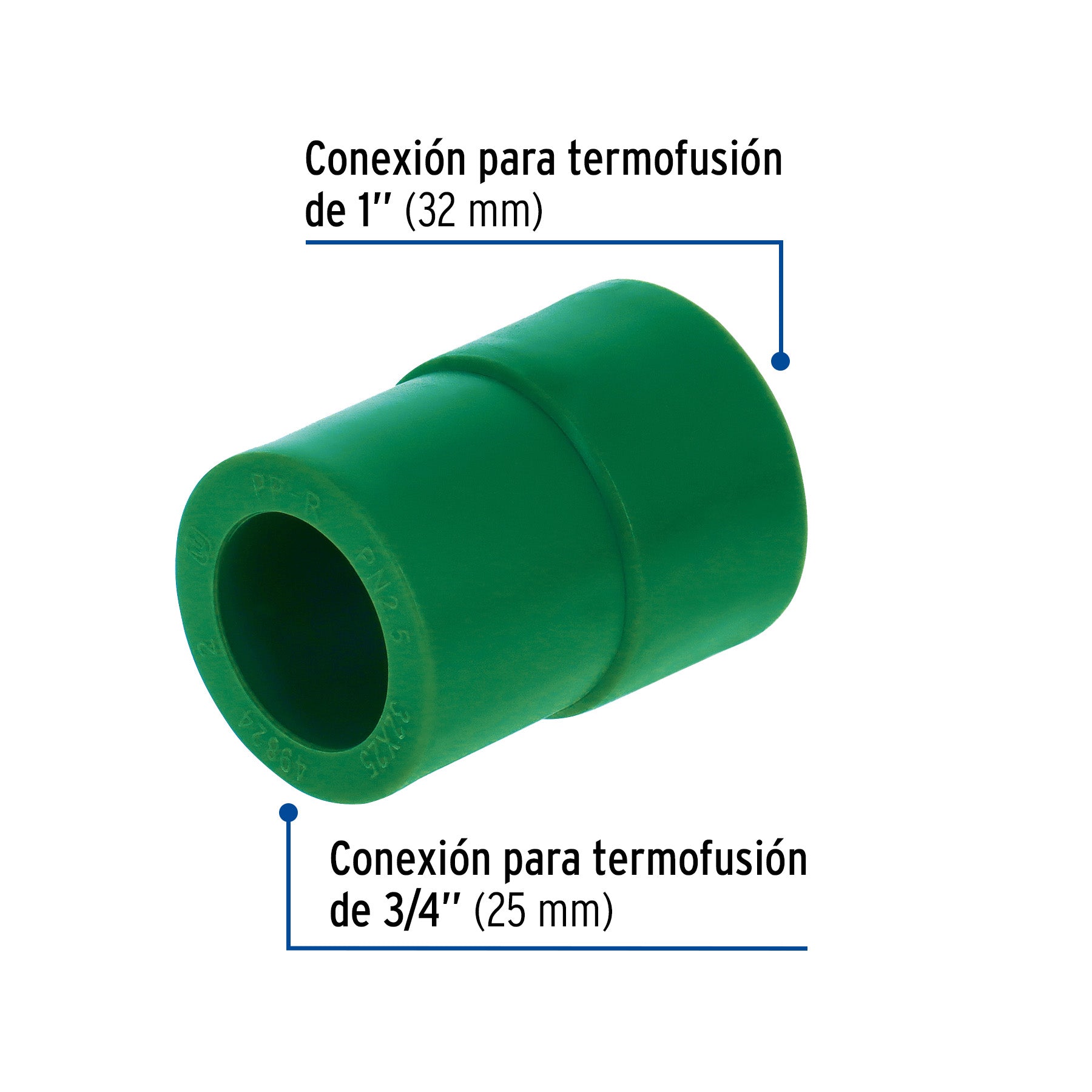 Reducción de PPR 1" x 3/4", FOSET