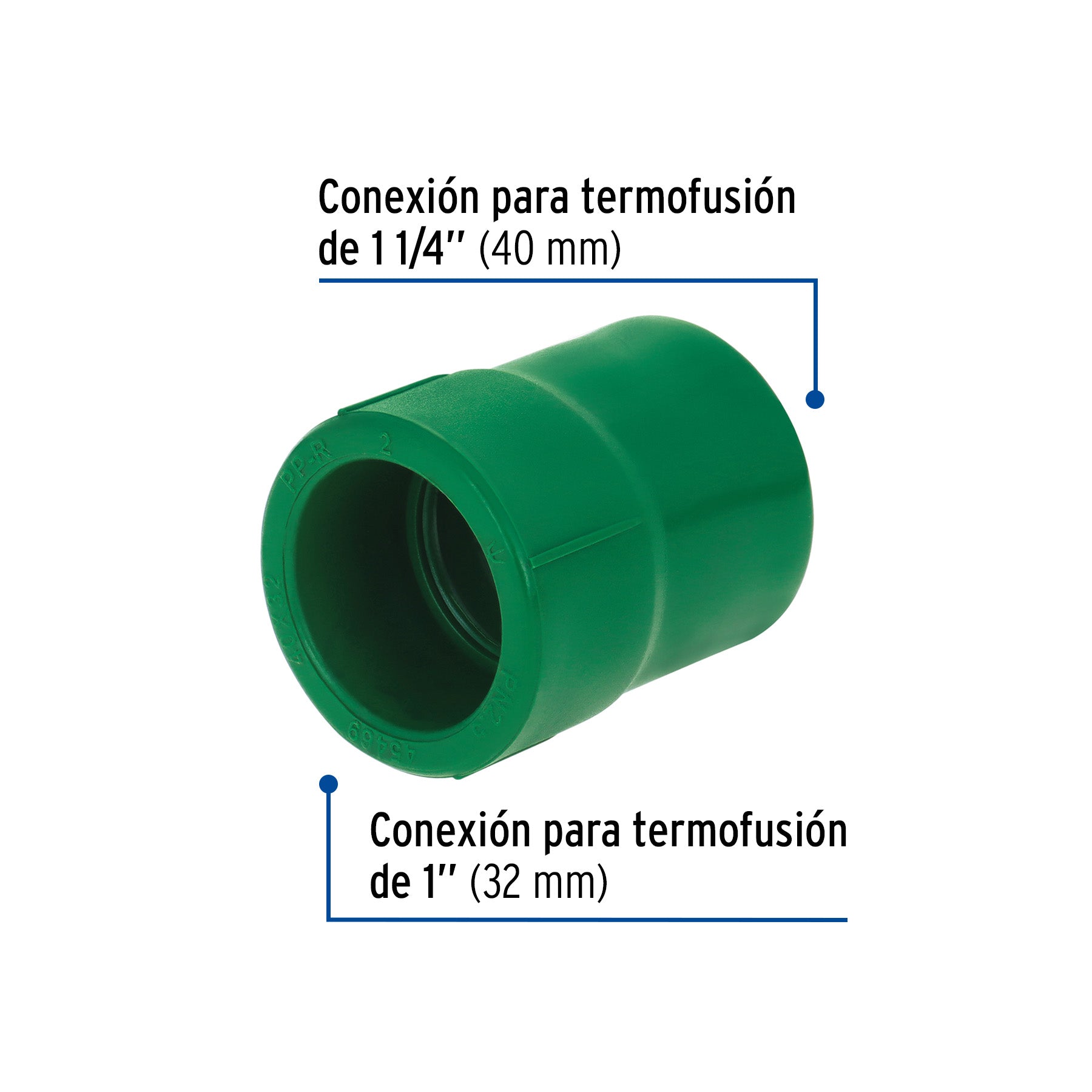 Reducción de PPR 1-1/4" x 1", FOSET