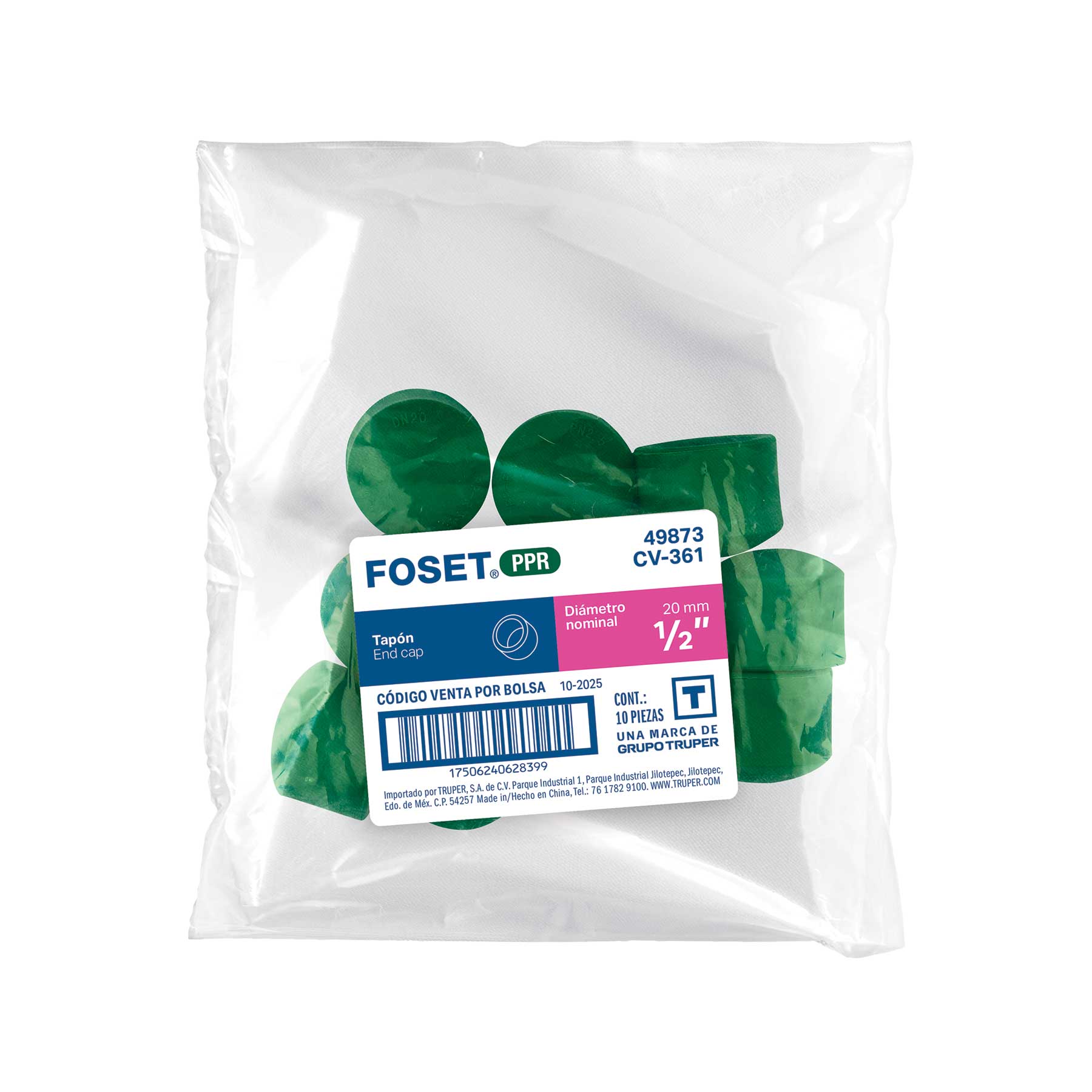 Tapón de PPR 1/2", FOSET