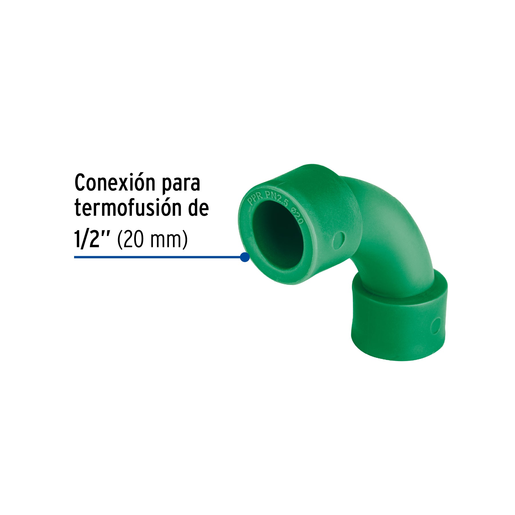 Curva 90° de PPR, 1/2" (20mm), FOSET