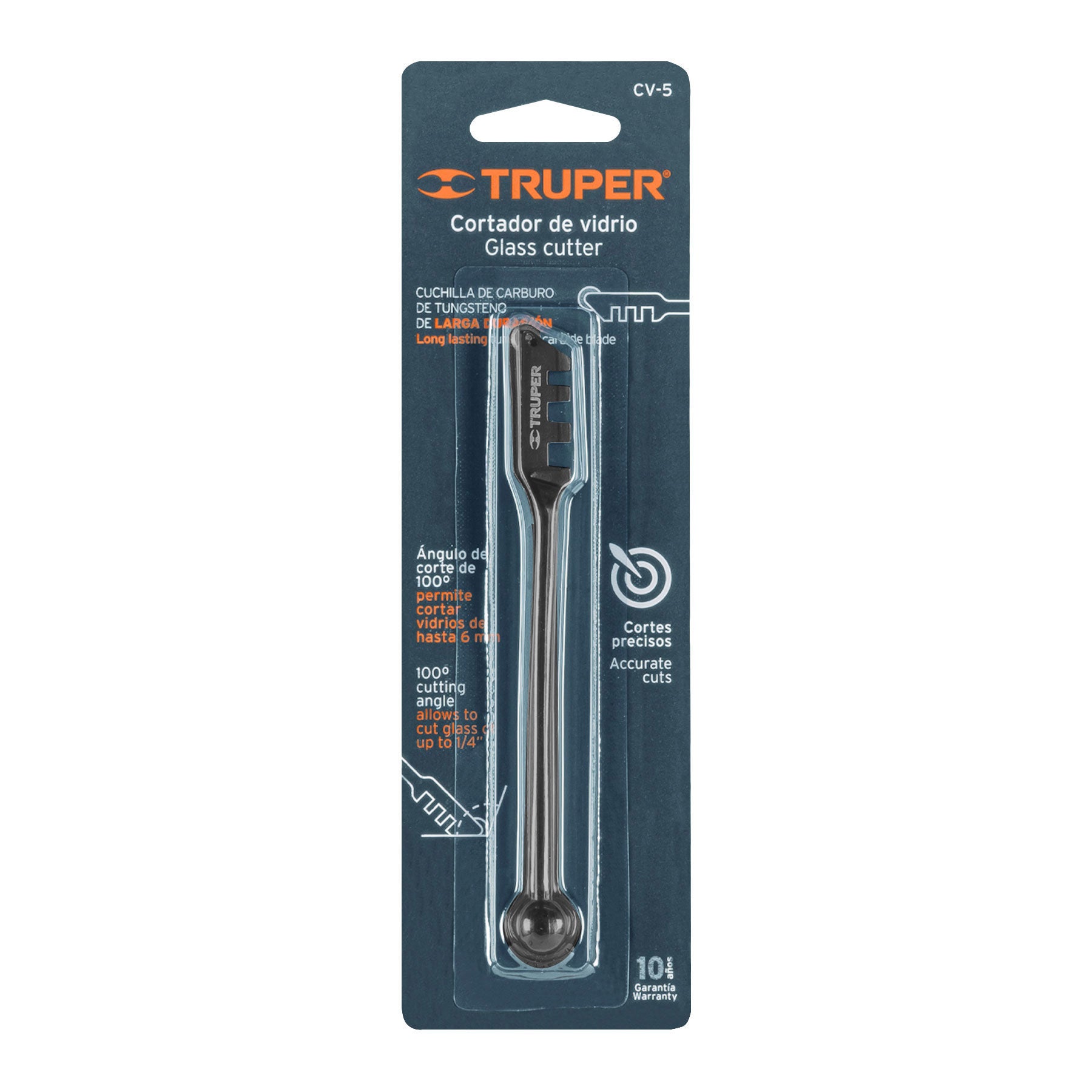 Cortador de vidrio 5", TRUPER