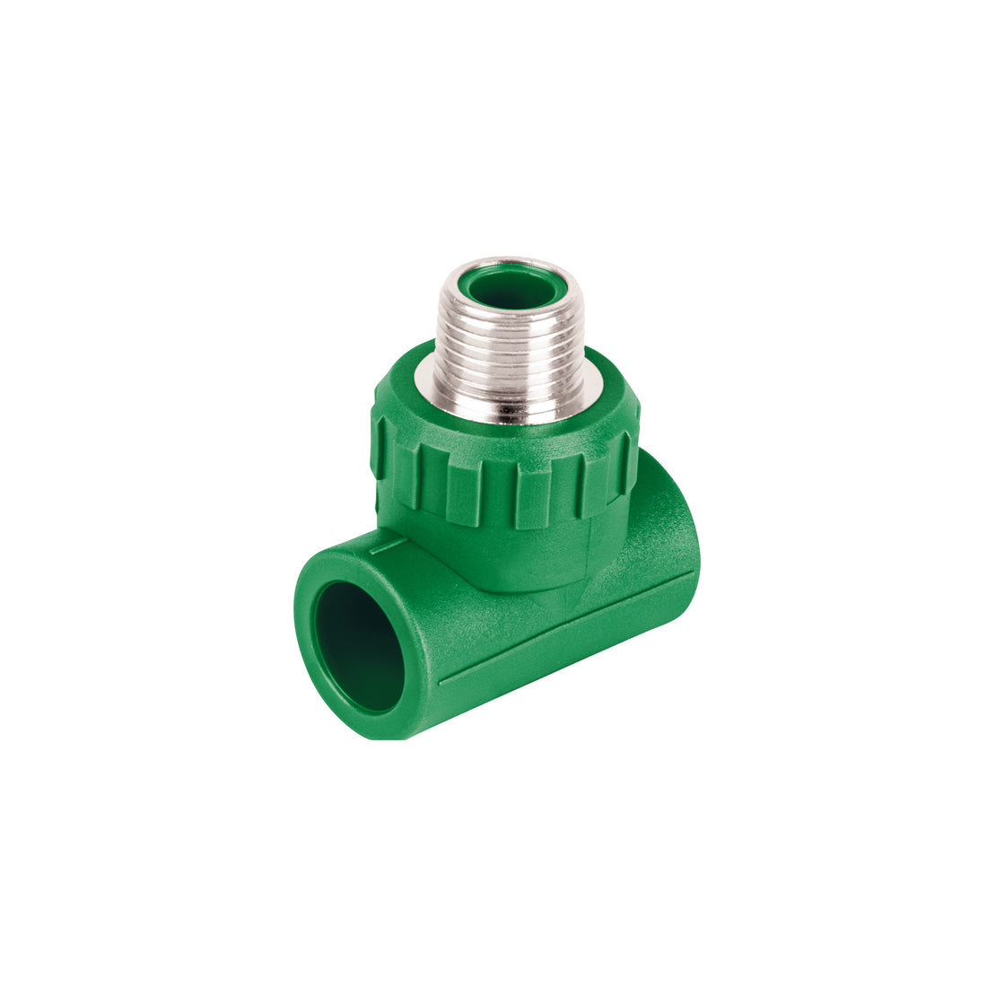 Tee macho de PPR 1/2" con inserto metálico, FOSET