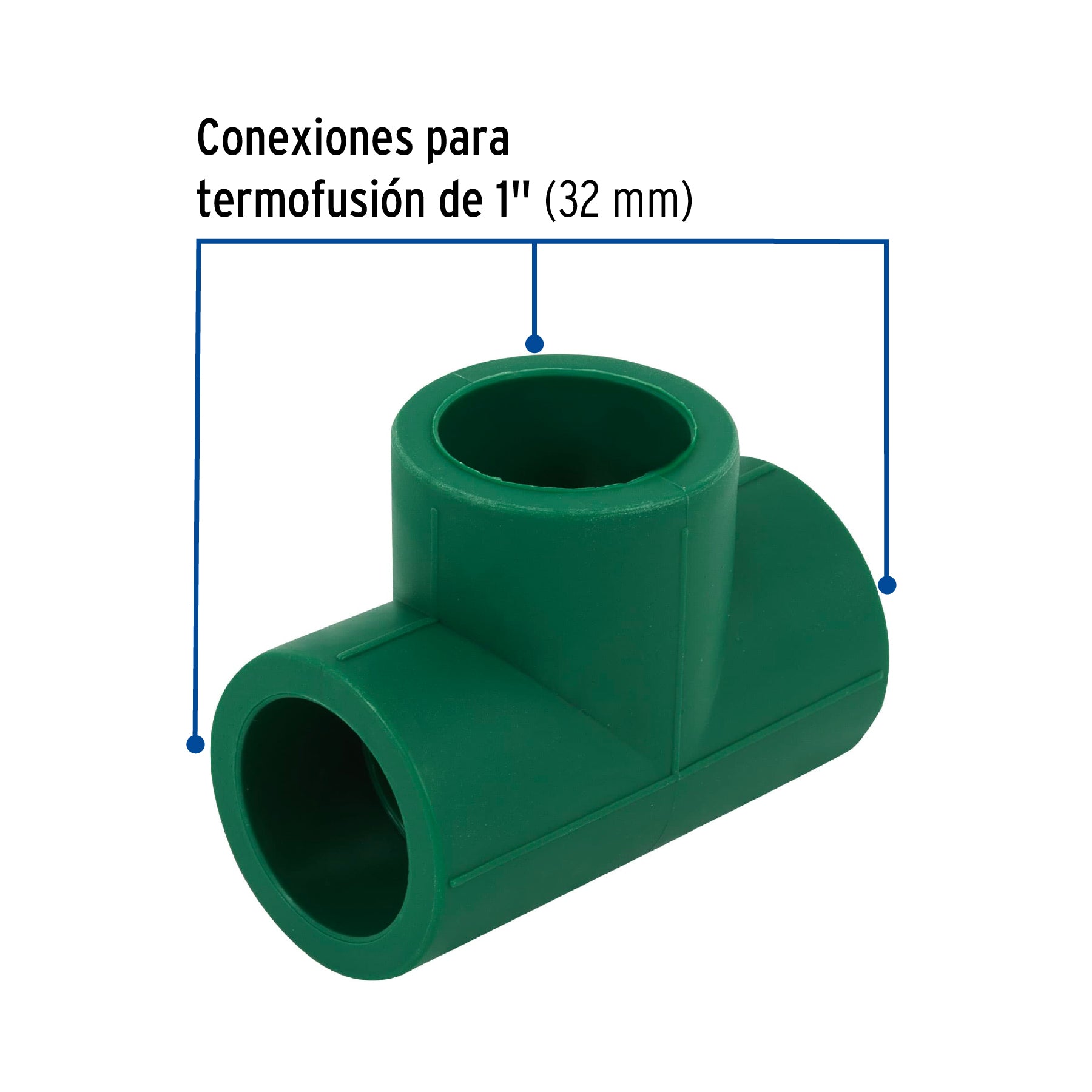 Tee sencilla de PPR 1", FOSET