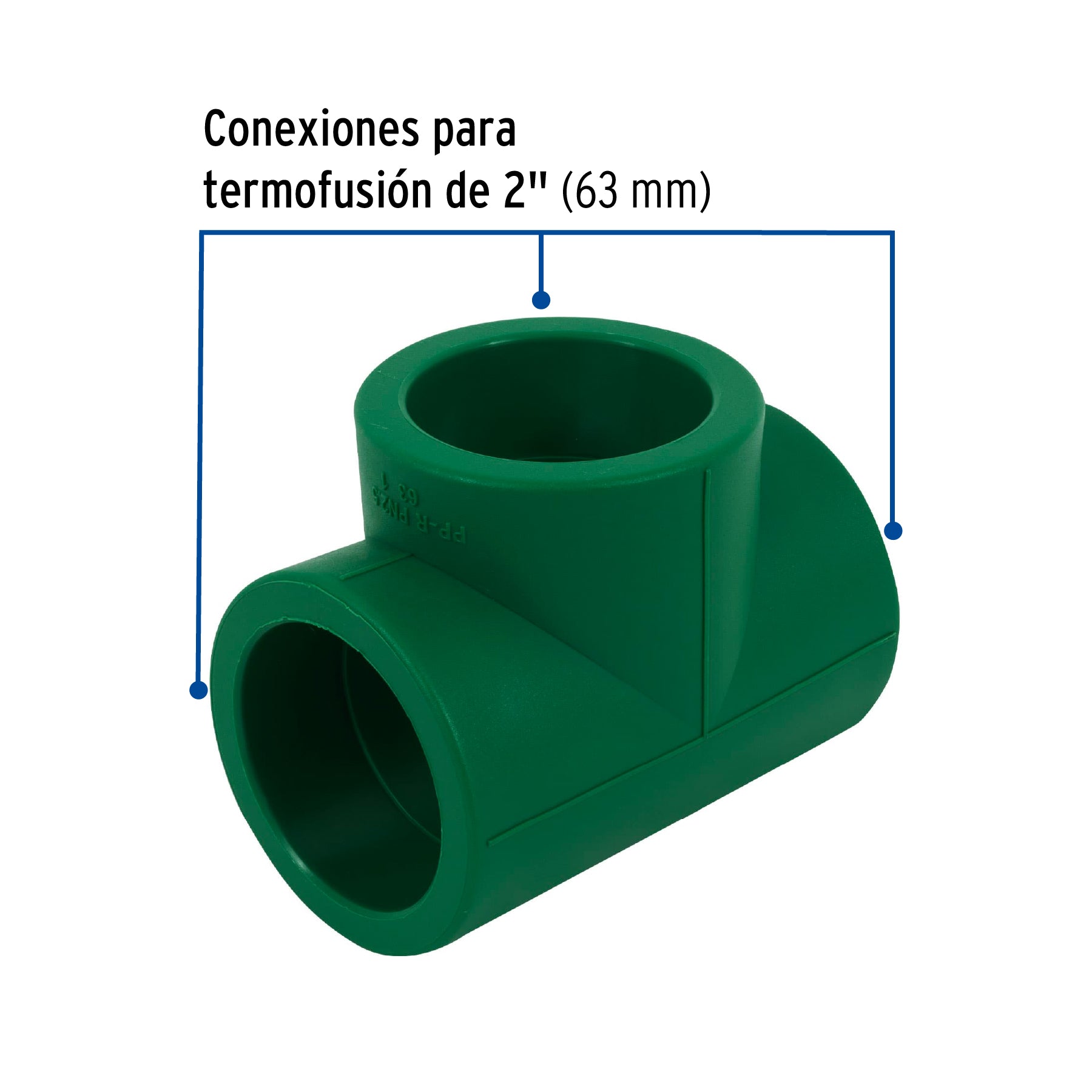Tee sencilla de PPR 2", FOSET