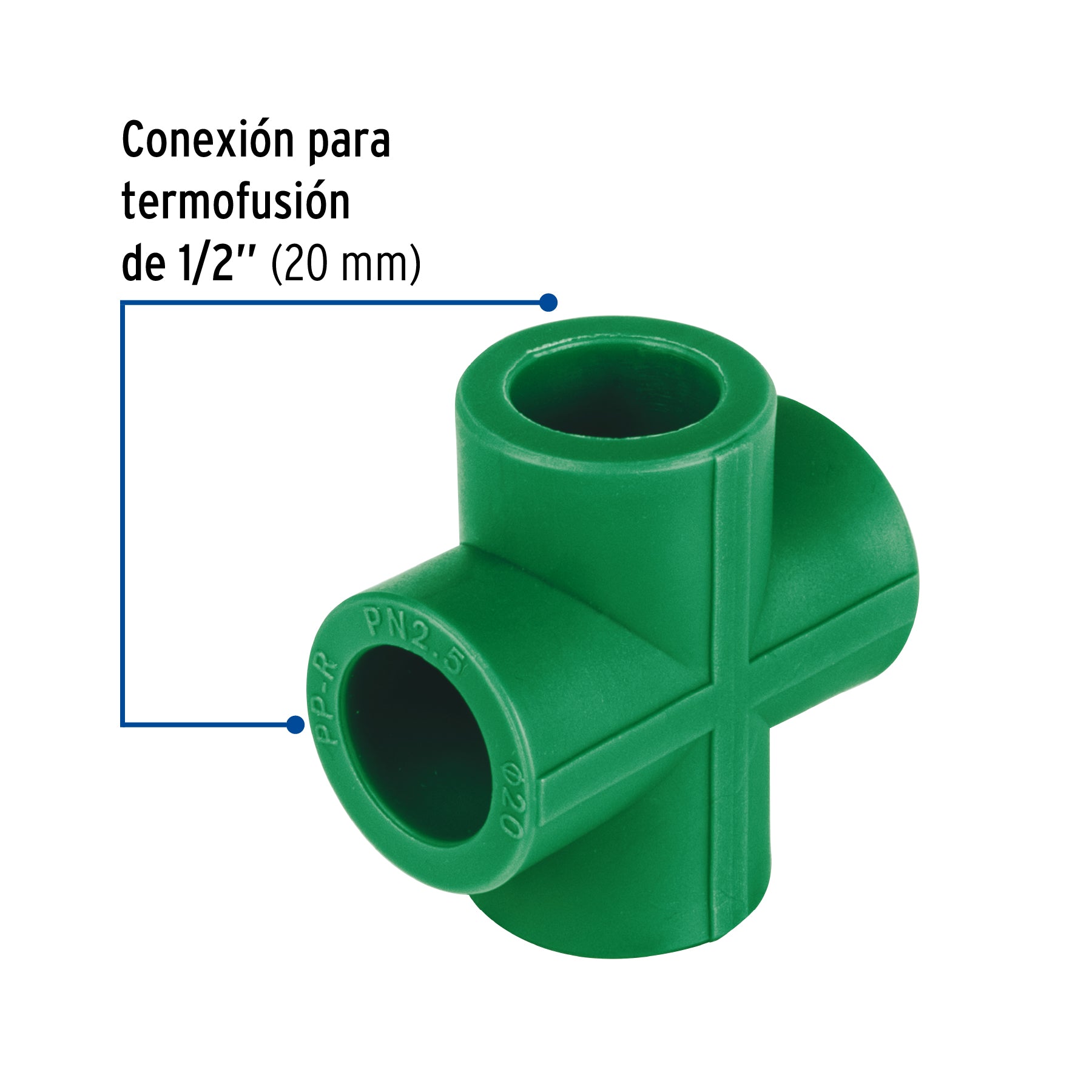 Cruz de PPR, 1/2" (20 mm), FOSET