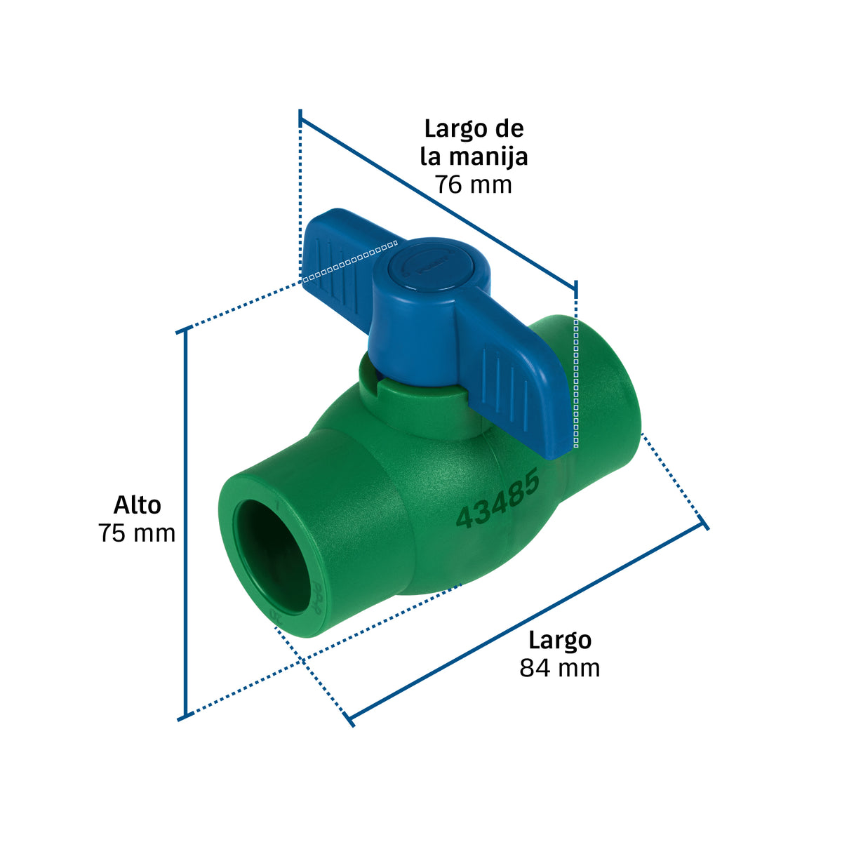 Válvula de bola PPR, 3/4" (25 mm), FOSET
