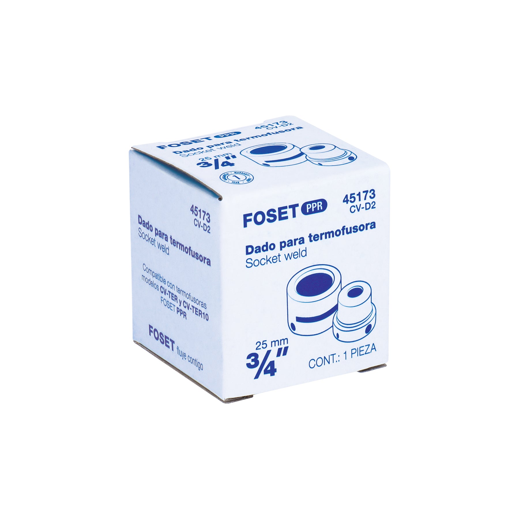 Dado para termofusora de 3/4" (25 mm), FOSET