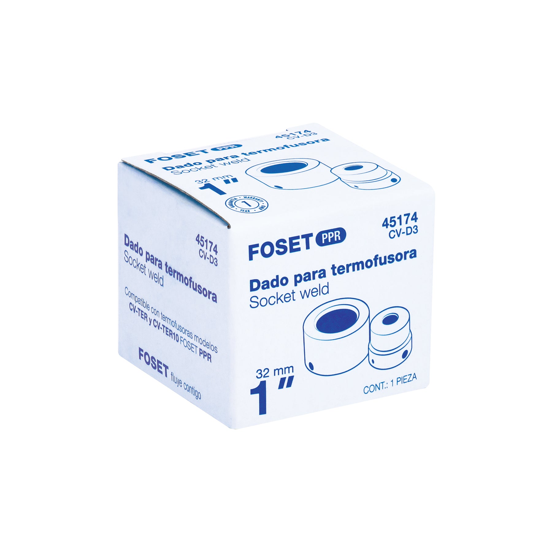 Dado para termofusora de 1" (32 mm), FOSET
