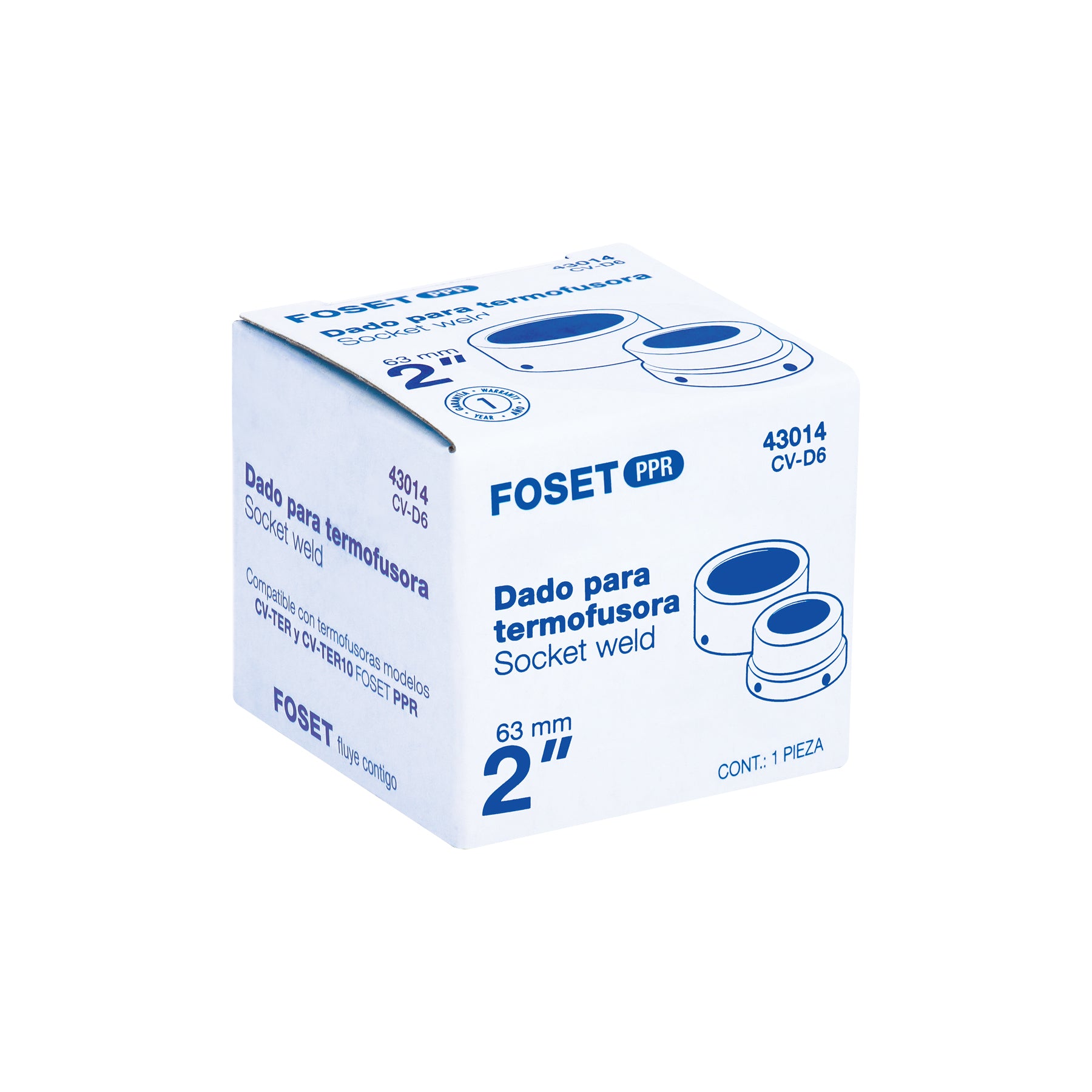 Dado para termofusora de 2" (63 mm), FOSET