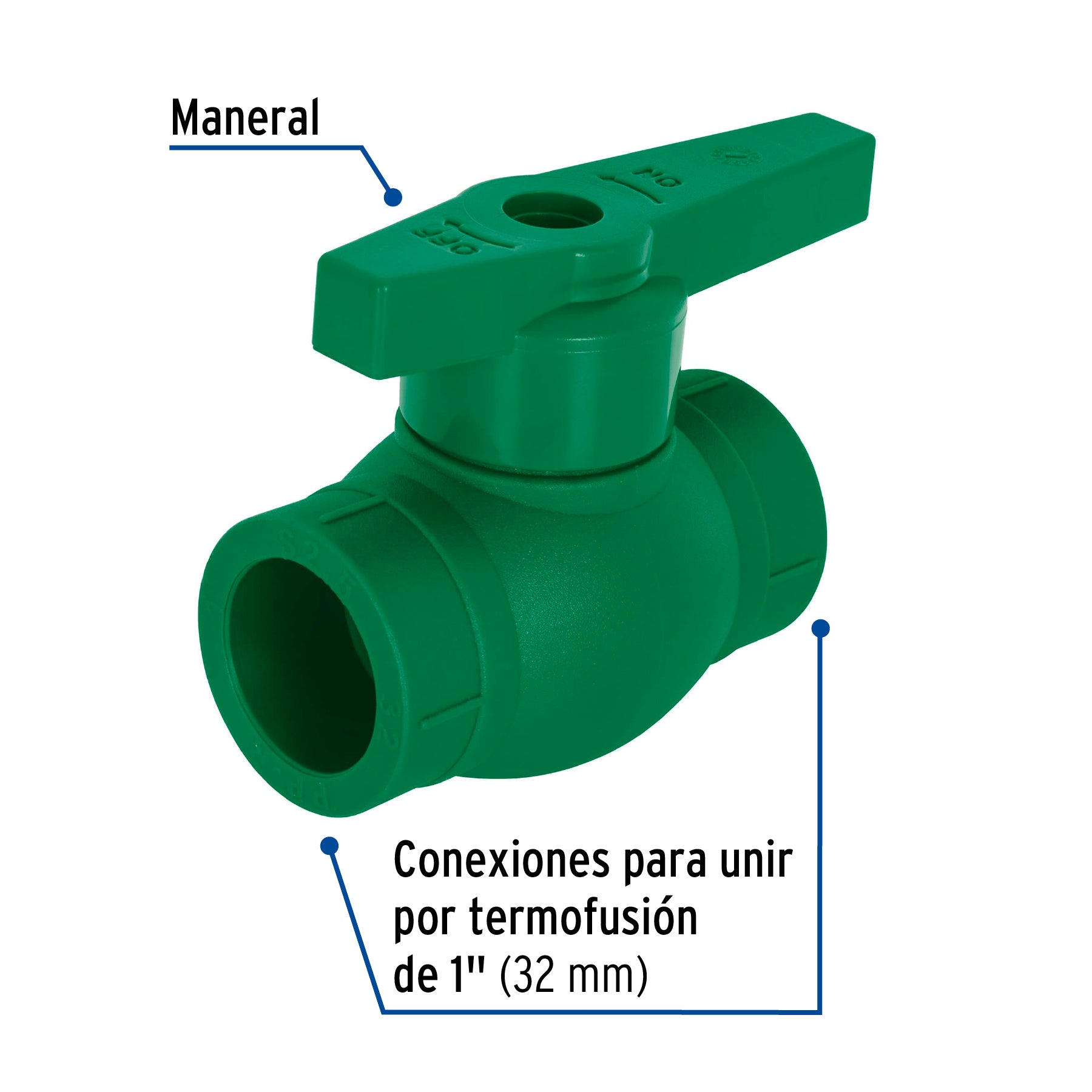 Válvula de esfera PPR, 1" (32mm), FOSET