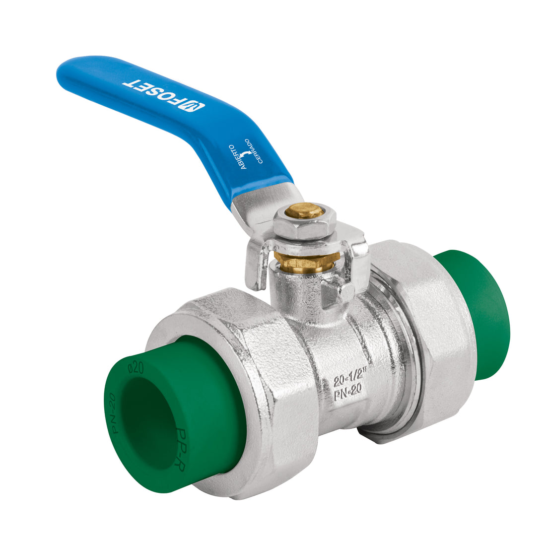 Válvula de esfera desmontable PPR, 1/2" (20mm), FOSET