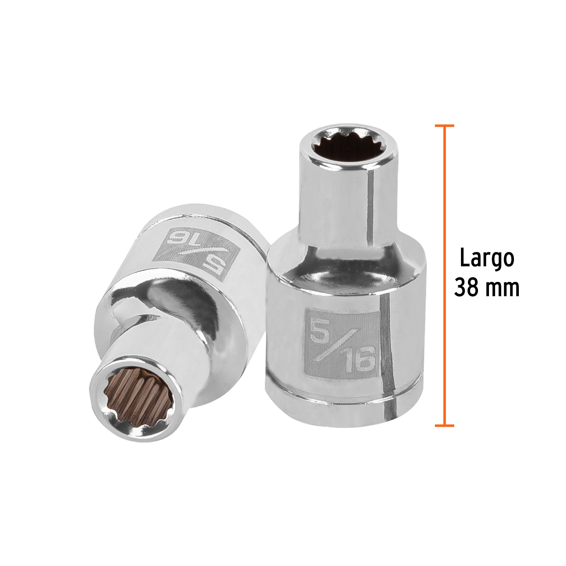 Dado de 5/16", 12 puntas, cuadro 1/2", TRUPER