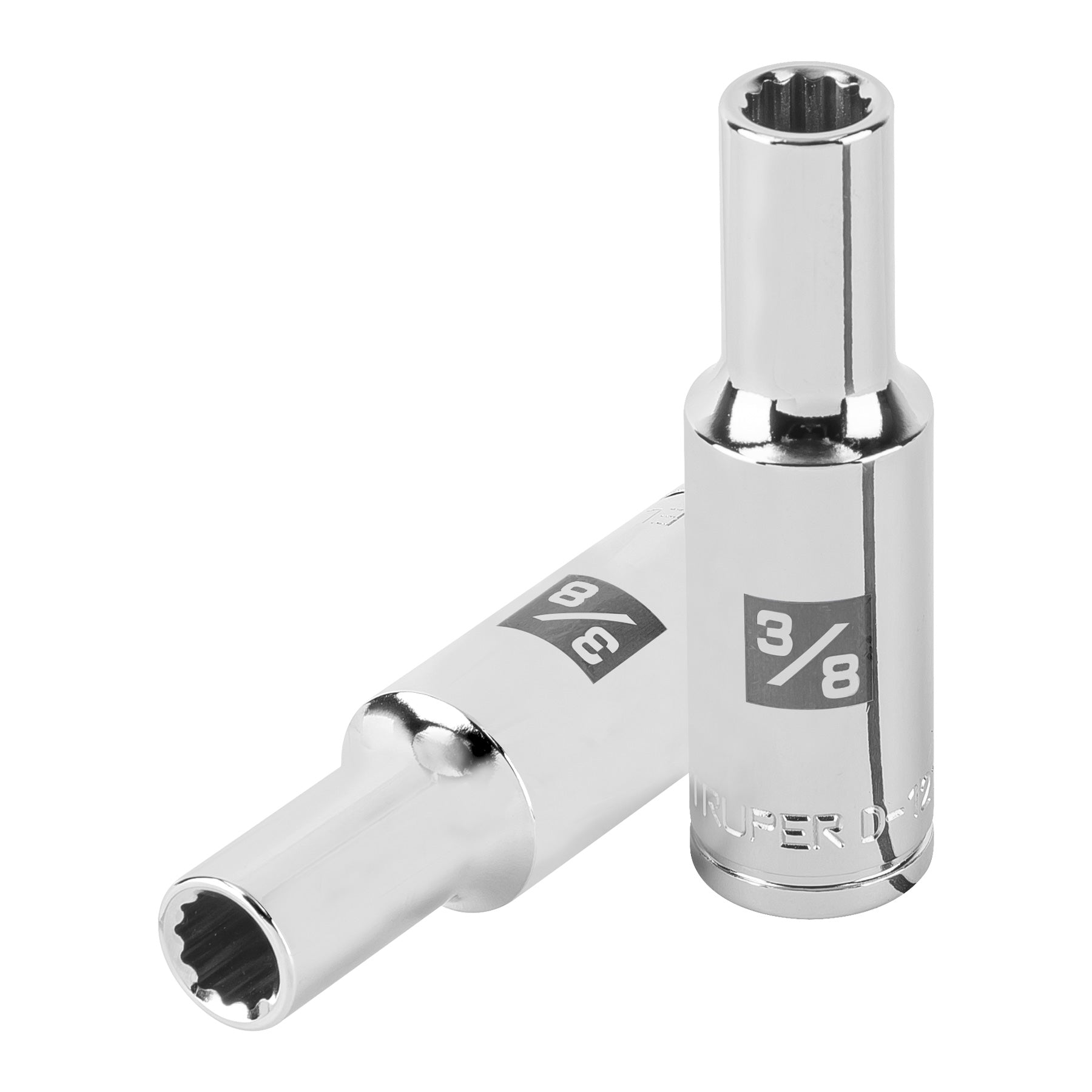 Dado largo de 3/8" 12 puntas, cuadro 1/2", TRUPER
