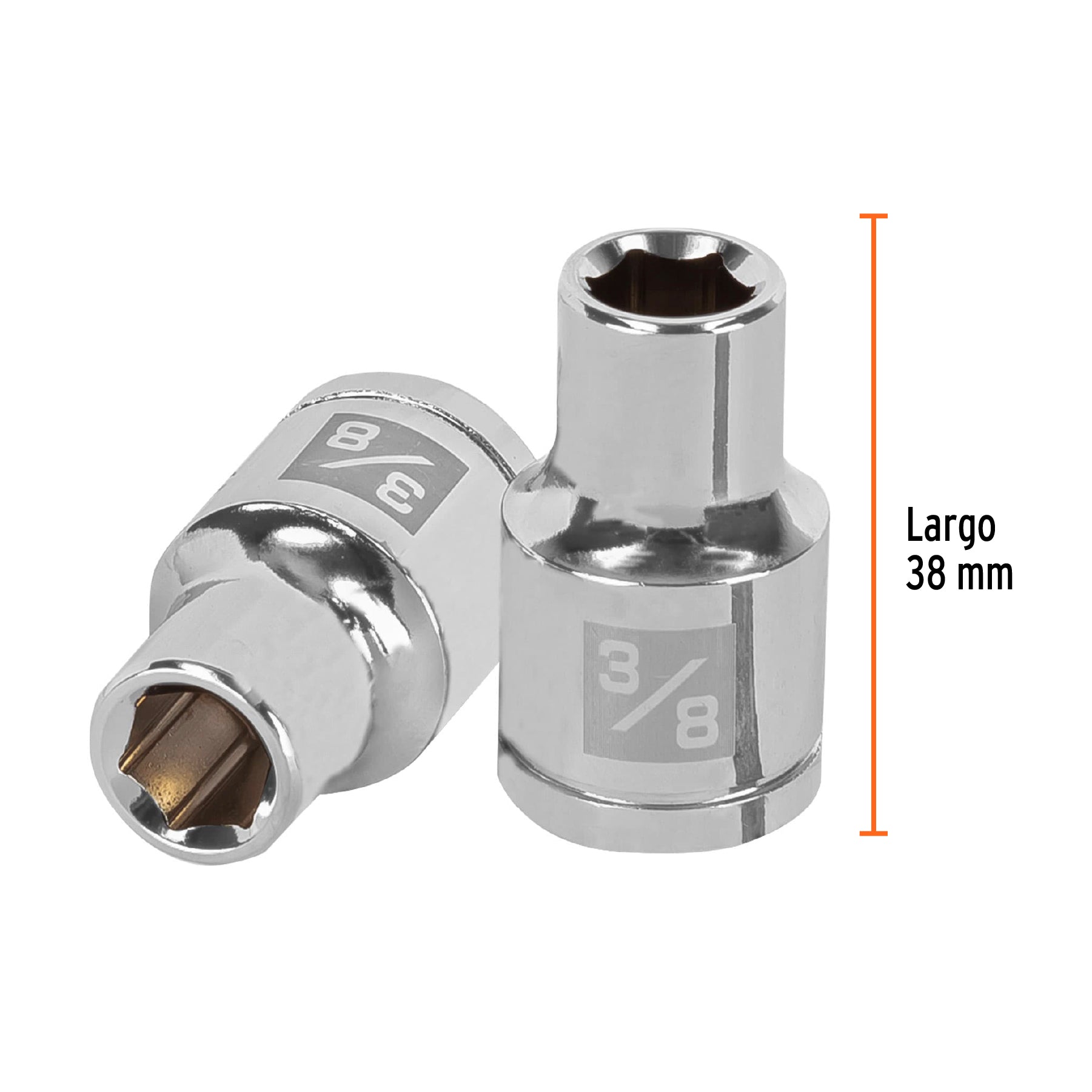 Dado de 3/8", 6 puntas, cuadro 1/2", TRUPER