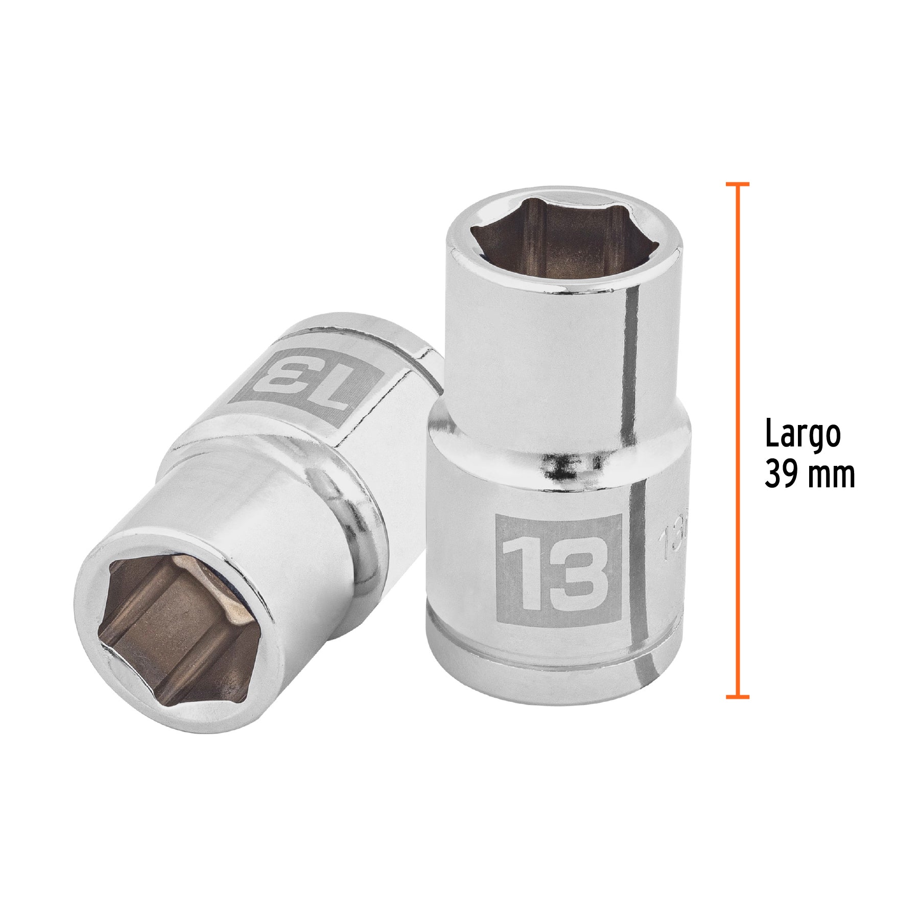 Dado de 13 mm, 6 puntas, cuadro 1/2", TRUPER