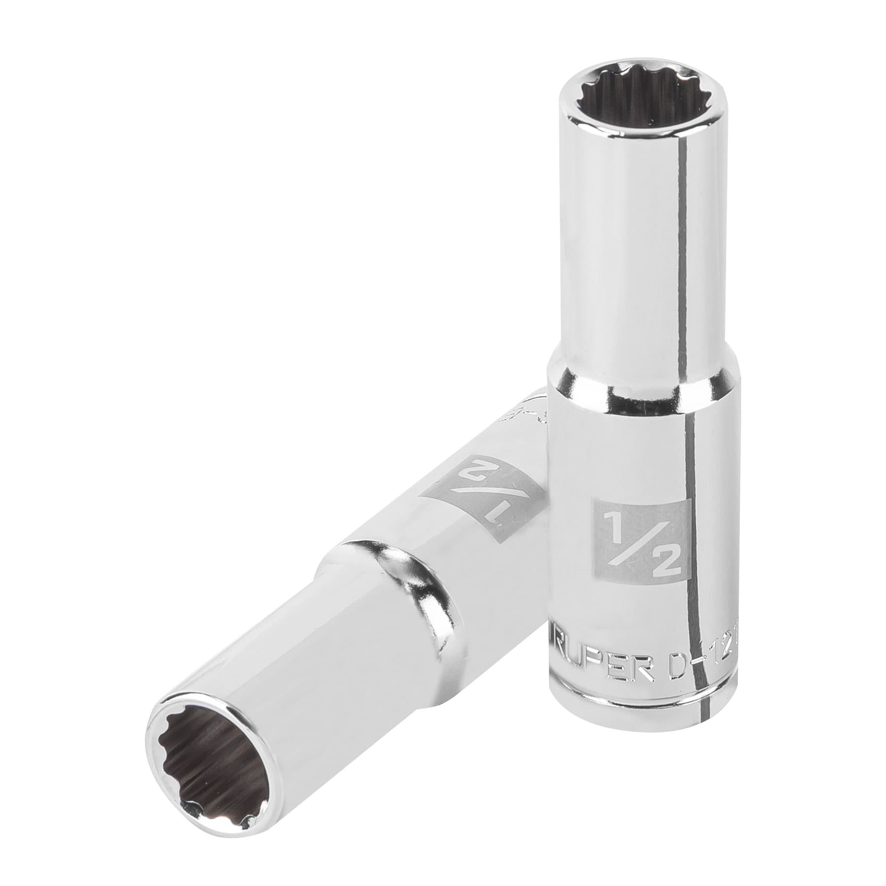 Dado largo de 1/2", 12 puntas, cuadro 1/2", TRUPER
