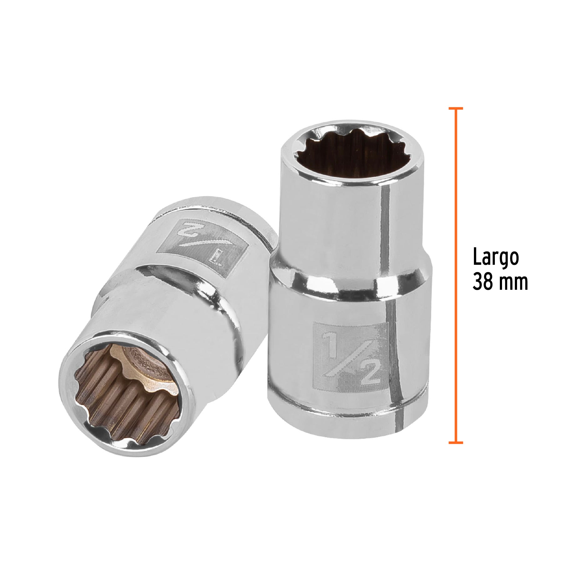Dado de 1/2", 12 puntas, cuadro 1/2", TRUPER