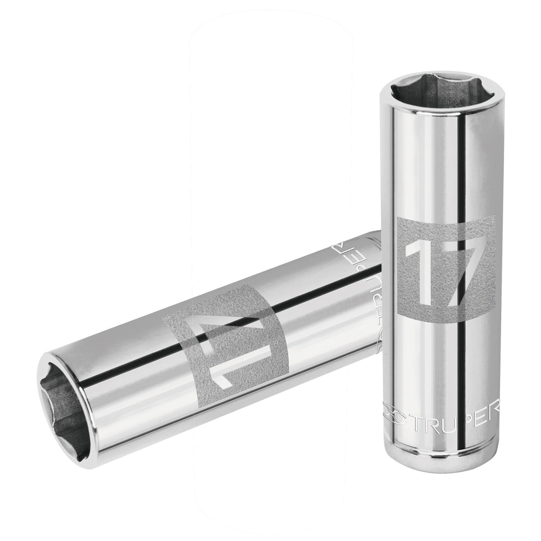 Dado largo de 17 mm, 6 puntas, cuadro 1/2", TRUPER