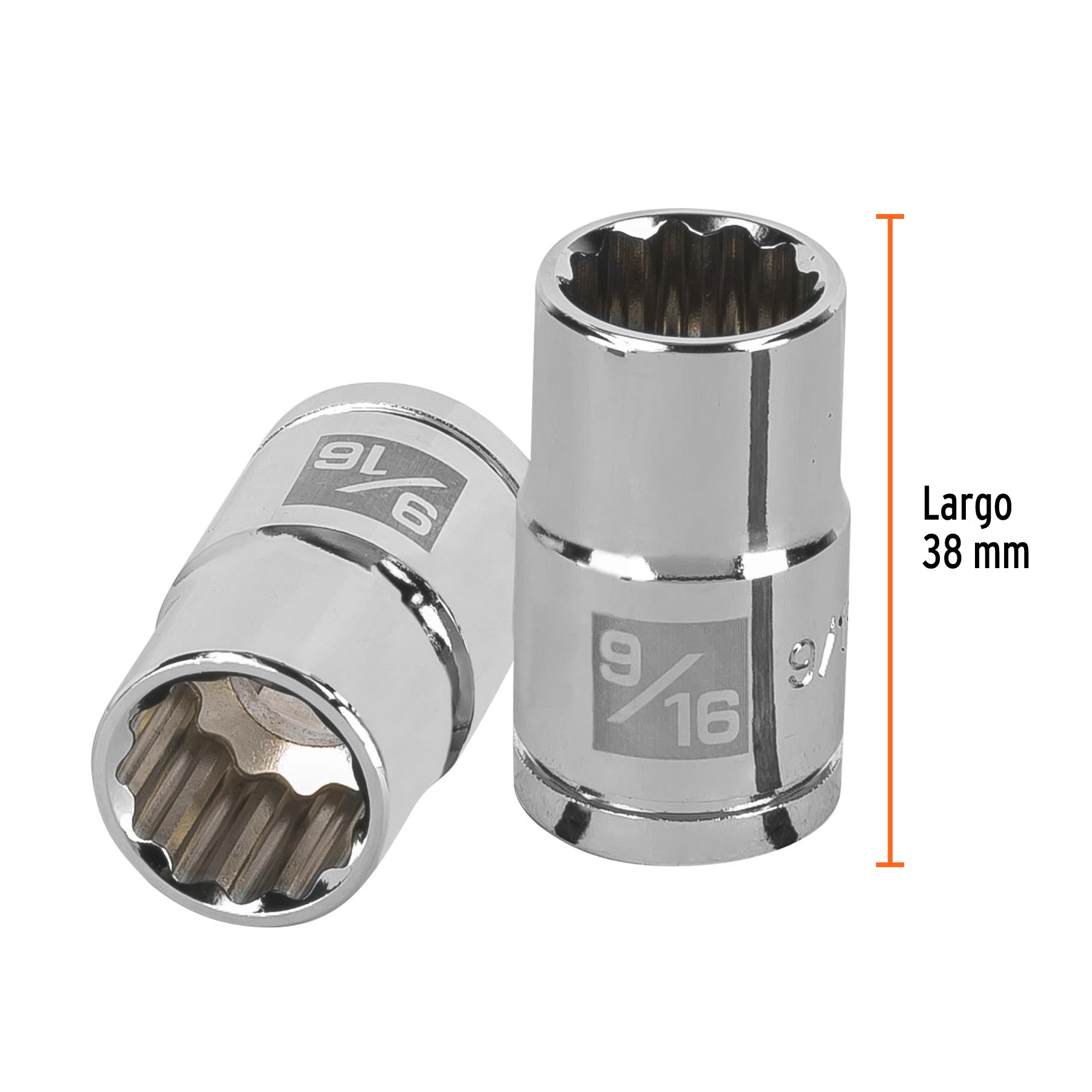 Dado de 9/16", 12 puntas, cuadro 1/2", TRUPER