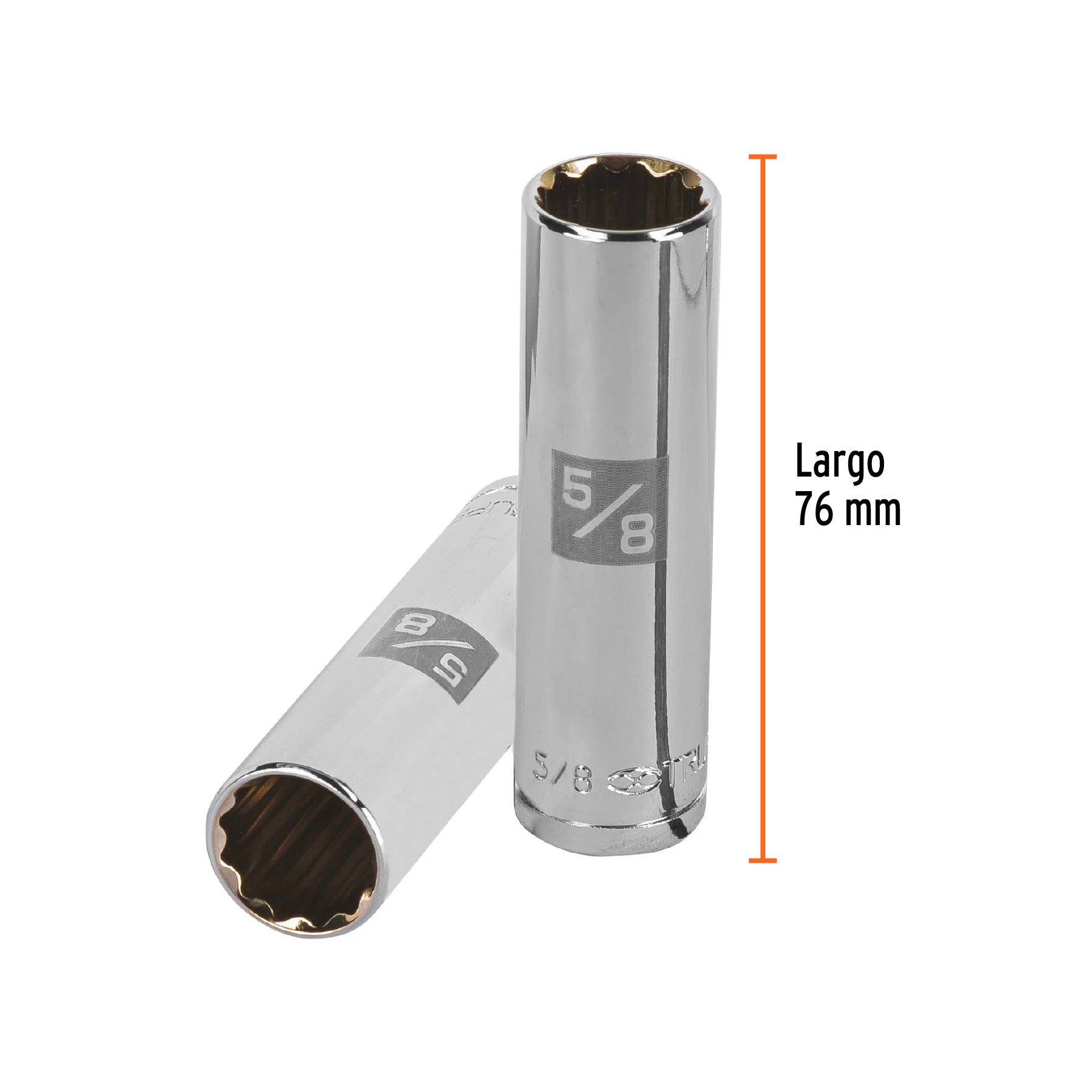 Dado largo de 5/8", 12 puntas, cuadro 1/2", TRUPER