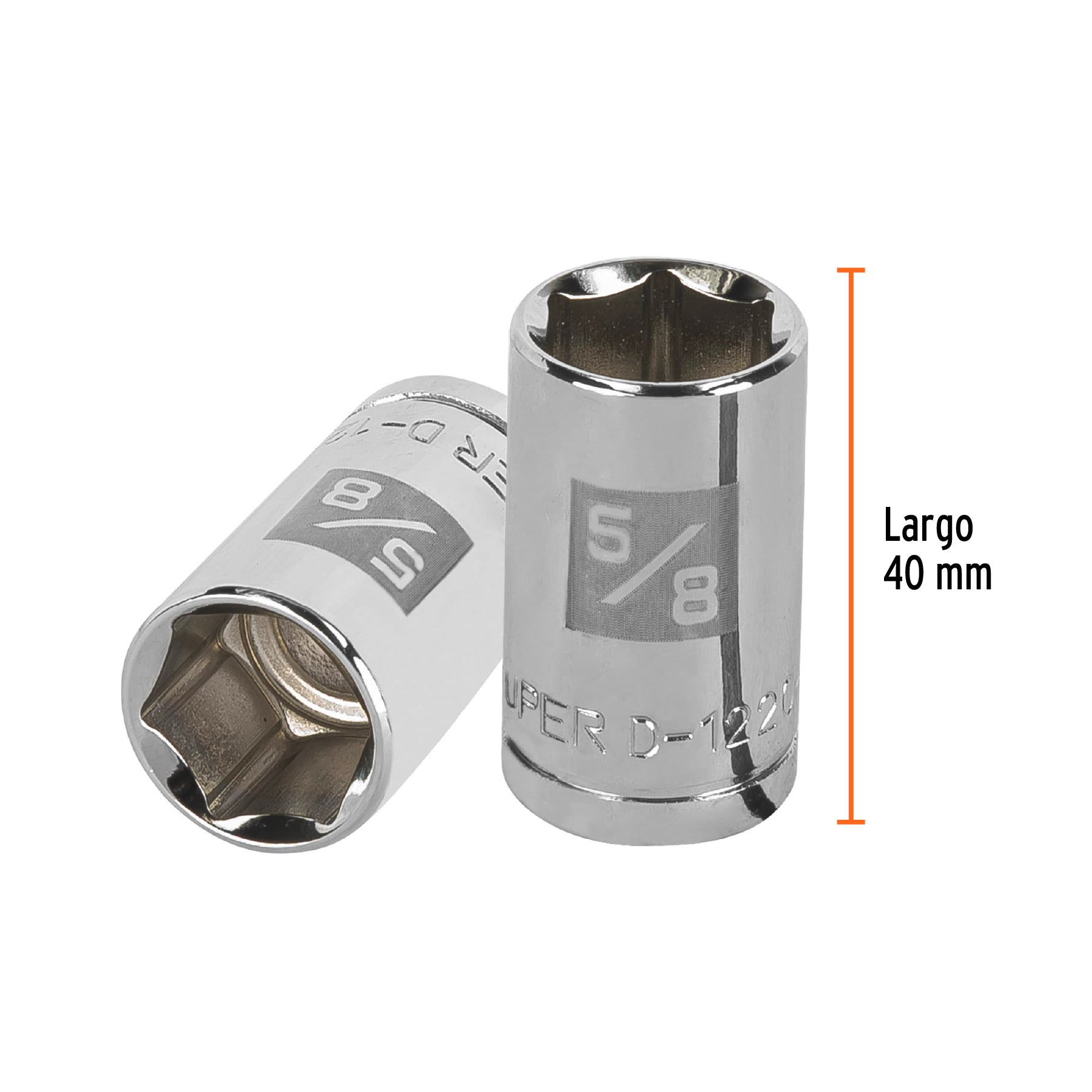 Dado de 5/8", 6 puntas, cuadro 1/2", TRUPER