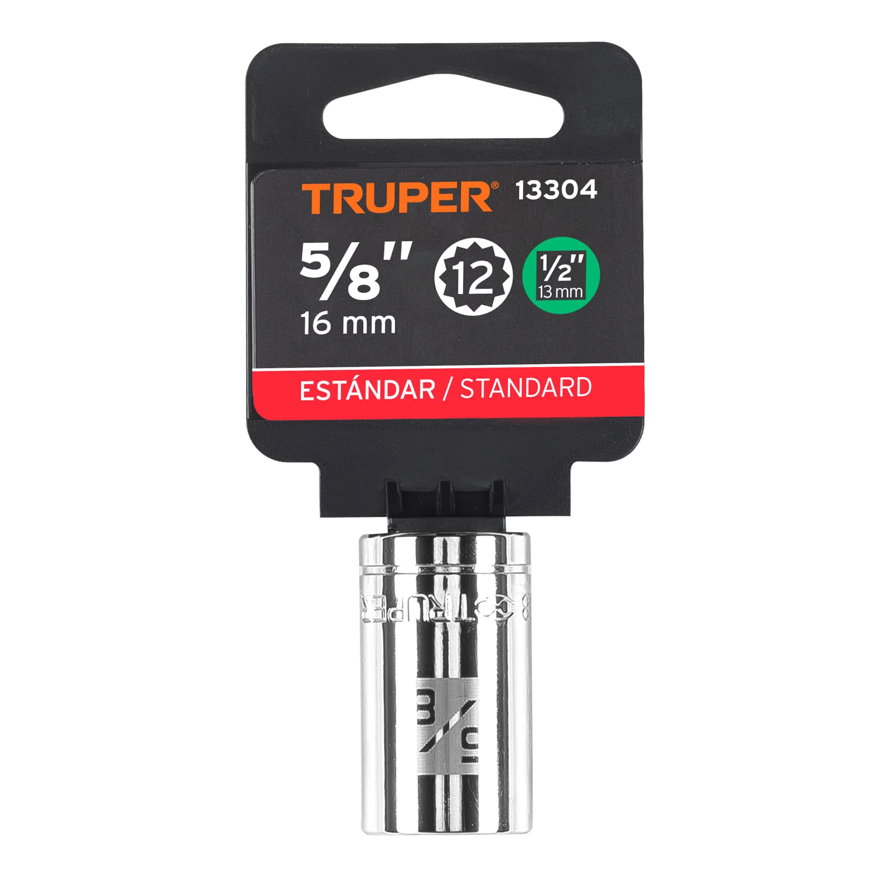 Dado de 5/8", 12 puntas, cuadro 1/2", TRUPER