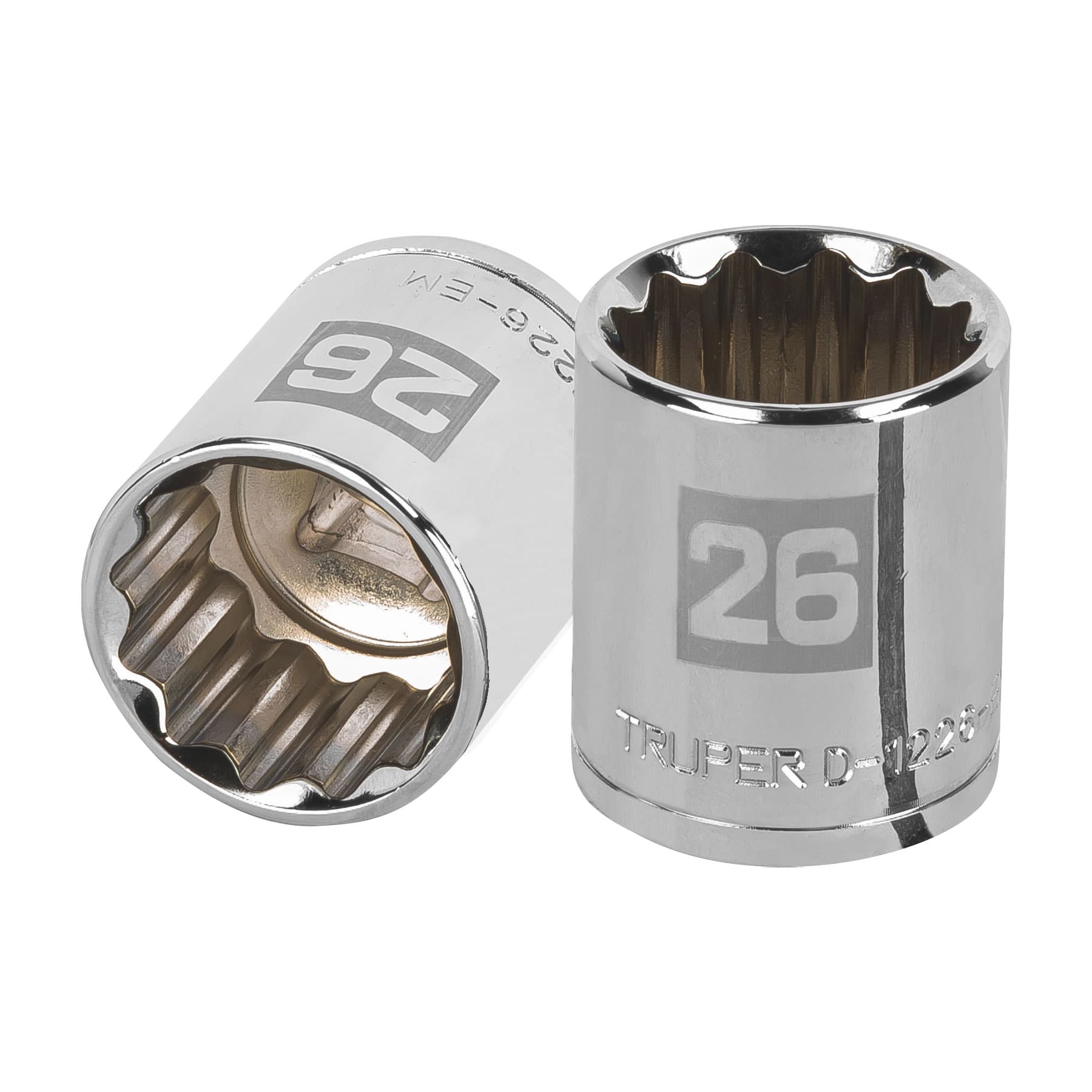 Dado de 26 mm, 12 puntas, cuadro 1/2", TRUPER