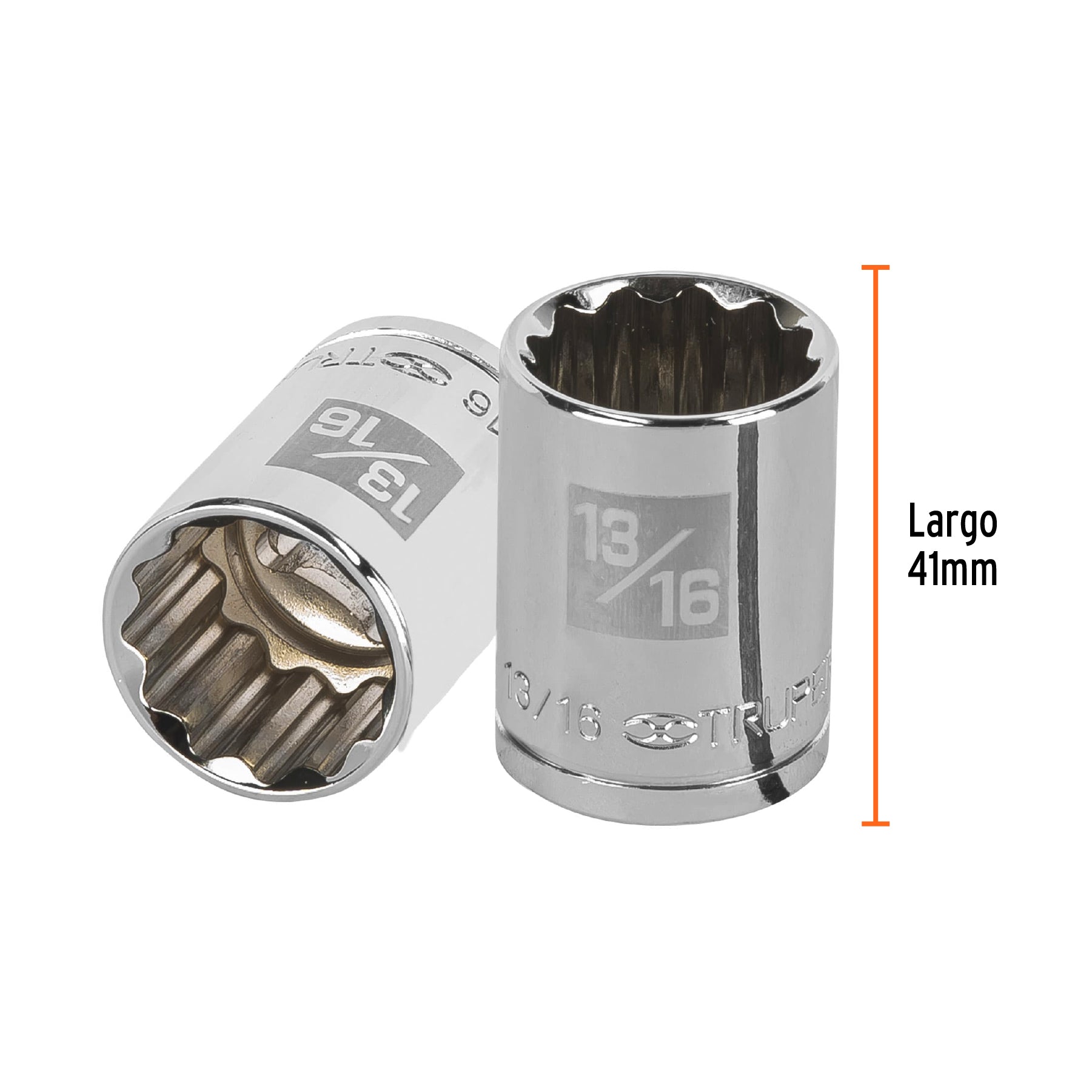 Dado de 13/16", 12 puntas, cuadro 1/2", TRUPER