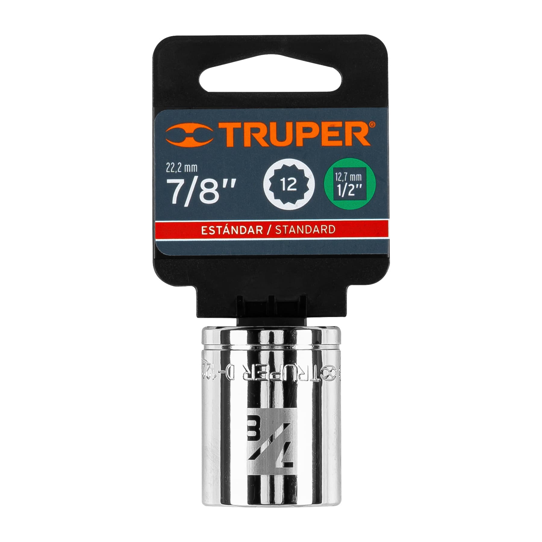 Dado de 7/8", 12 puntas, cuadro 1/2", TRUPER