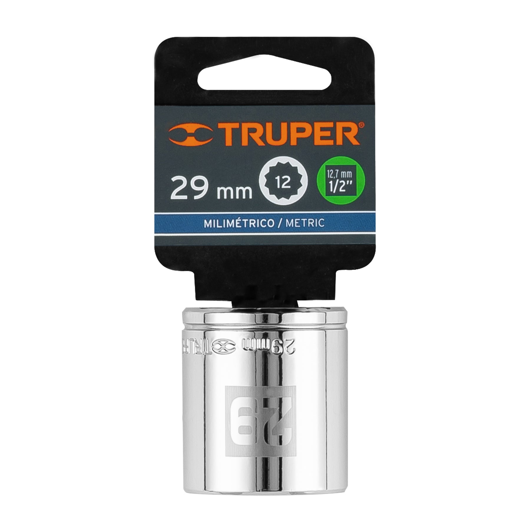 Dado de 29 mm, 12 puntas, cuadro 1/2", TRUPER