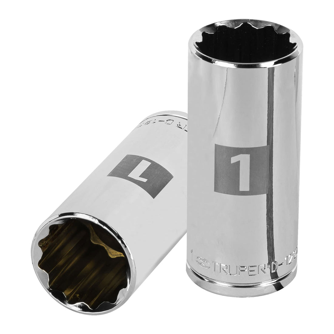 Dado largo de 1", 12 puntas, cuadro 1/2", TRUPER