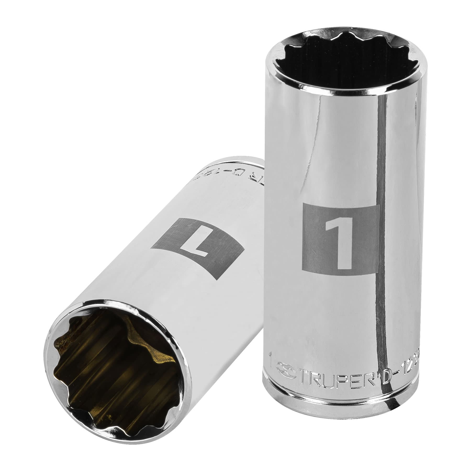Dado largo de 1", 12 puntas, cuadro 1/2", TRUPER