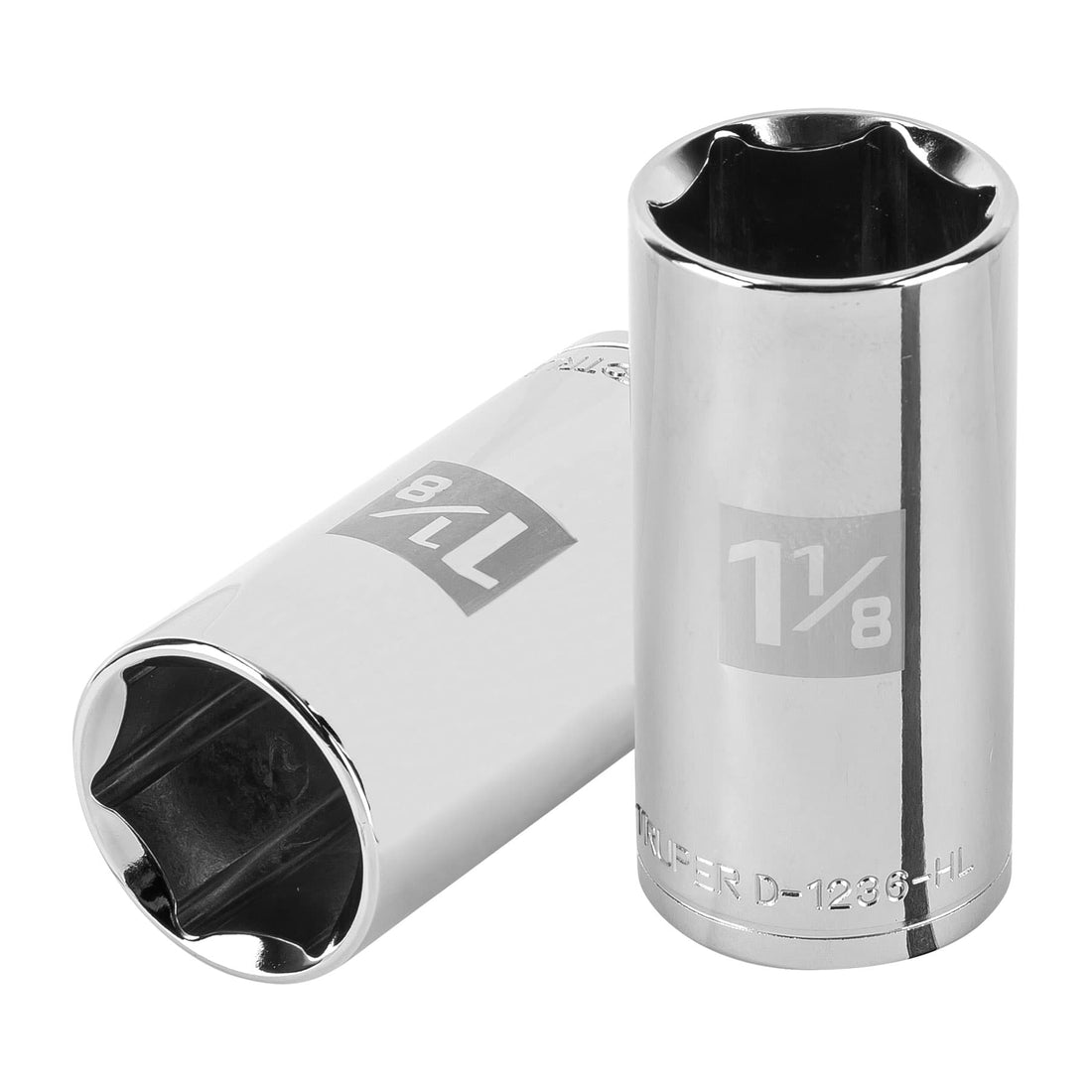 Dado largo de 1-1/8", 6 puntas, cuadro 1/2", TRUPER