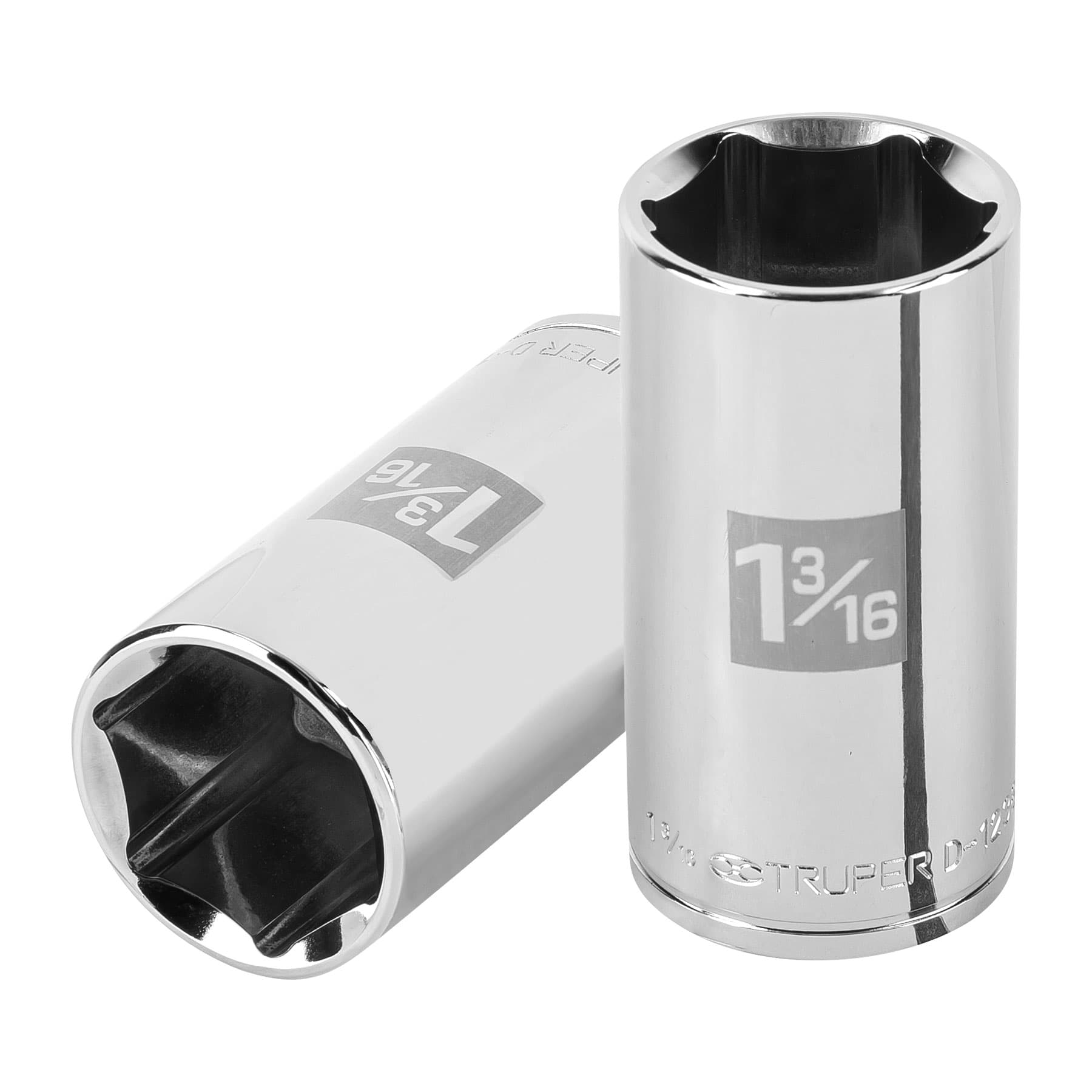 Dado largo de 1-3/16", 6 puntas, cuadro 1/2", TRUPER
