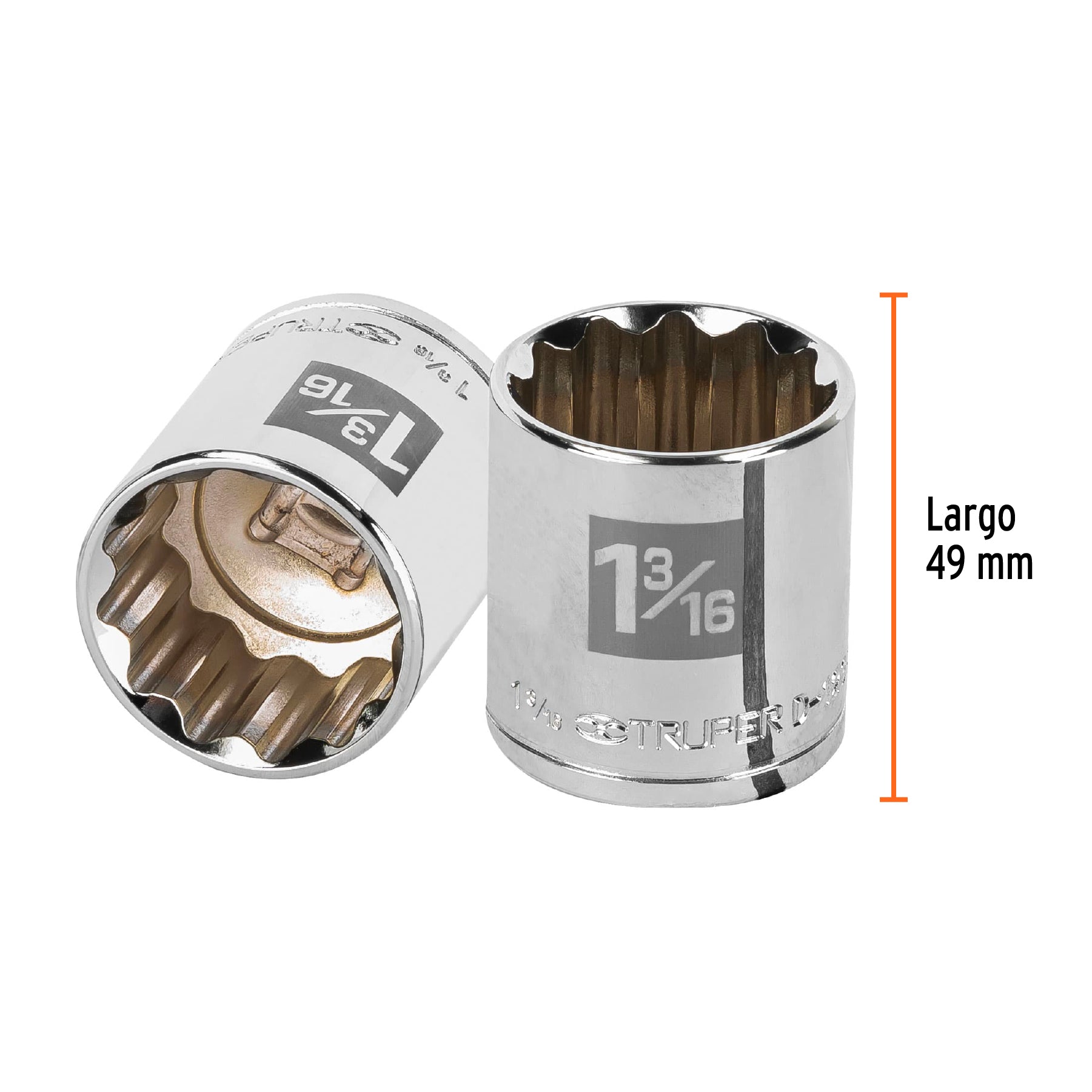 Dado de 1-3/16", 12 puntas, cuadro 1/2", TRUPER