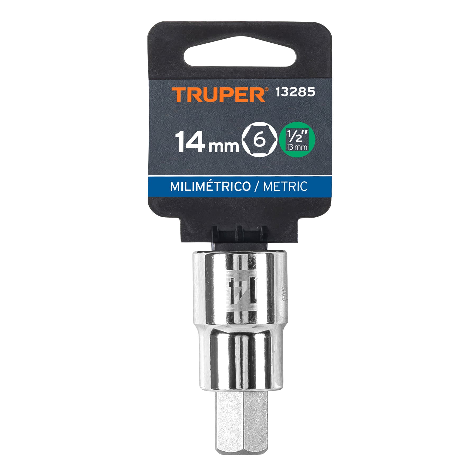 Dado punta hexagonal de 14 mm, cuadro 1/2", TRUPER
